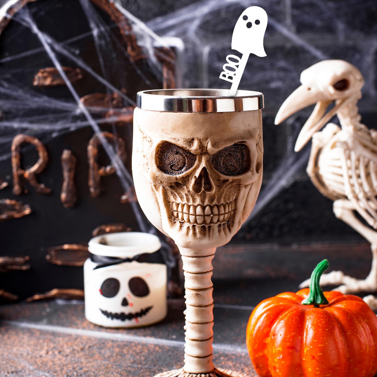 ZJQYDS 36 Pcs Fall Cocktail Stirrers, Pumpkin Drink Stirrers Plastic Swizzle Sticks Reusable Coffee Stirrer Stir Sticks Halloween Autumn Thanksgiving