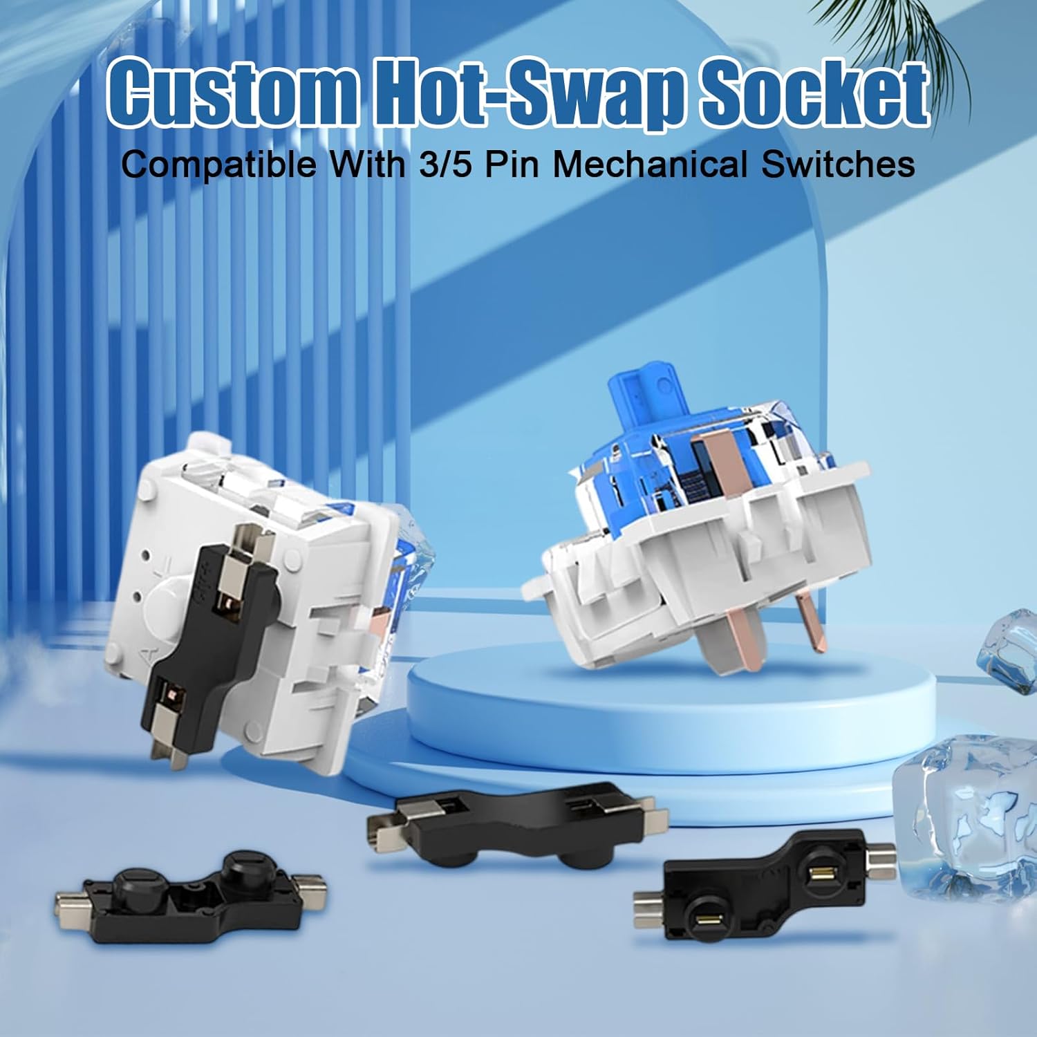 CIY68 Mechanical Keyboard Kit,65% Wireless Bluetooth5.0/2.4G Custom Keyboard Barebones PCB Hot Swappable 3pin/5pin Switch Tester Gaming DIY Kit with Sound Insulation Mat