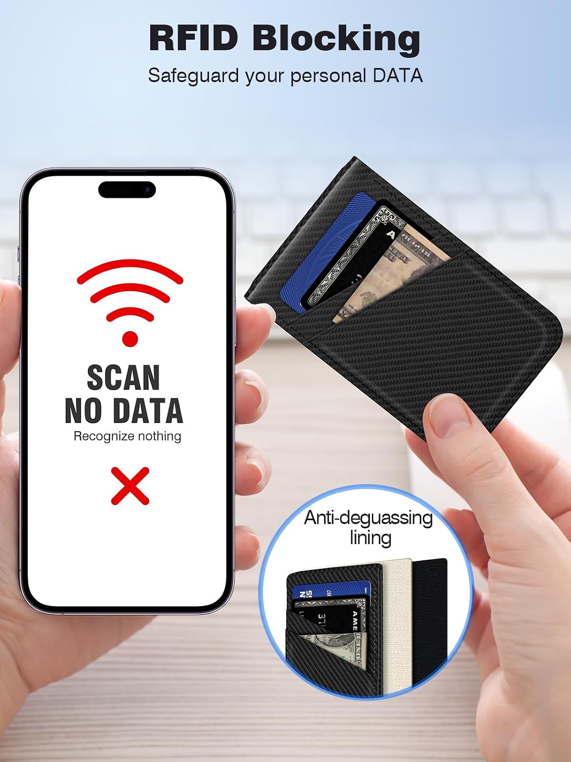 TopMade for MagSafe Wallet with Stand, 5 Cards Holder with RFID Blocking, Magnetic Card Holder for iPhone 17/16/15/14/13/12 Series(Not for mini), Adjustable Magnetic Phone Wallet Stand, Black