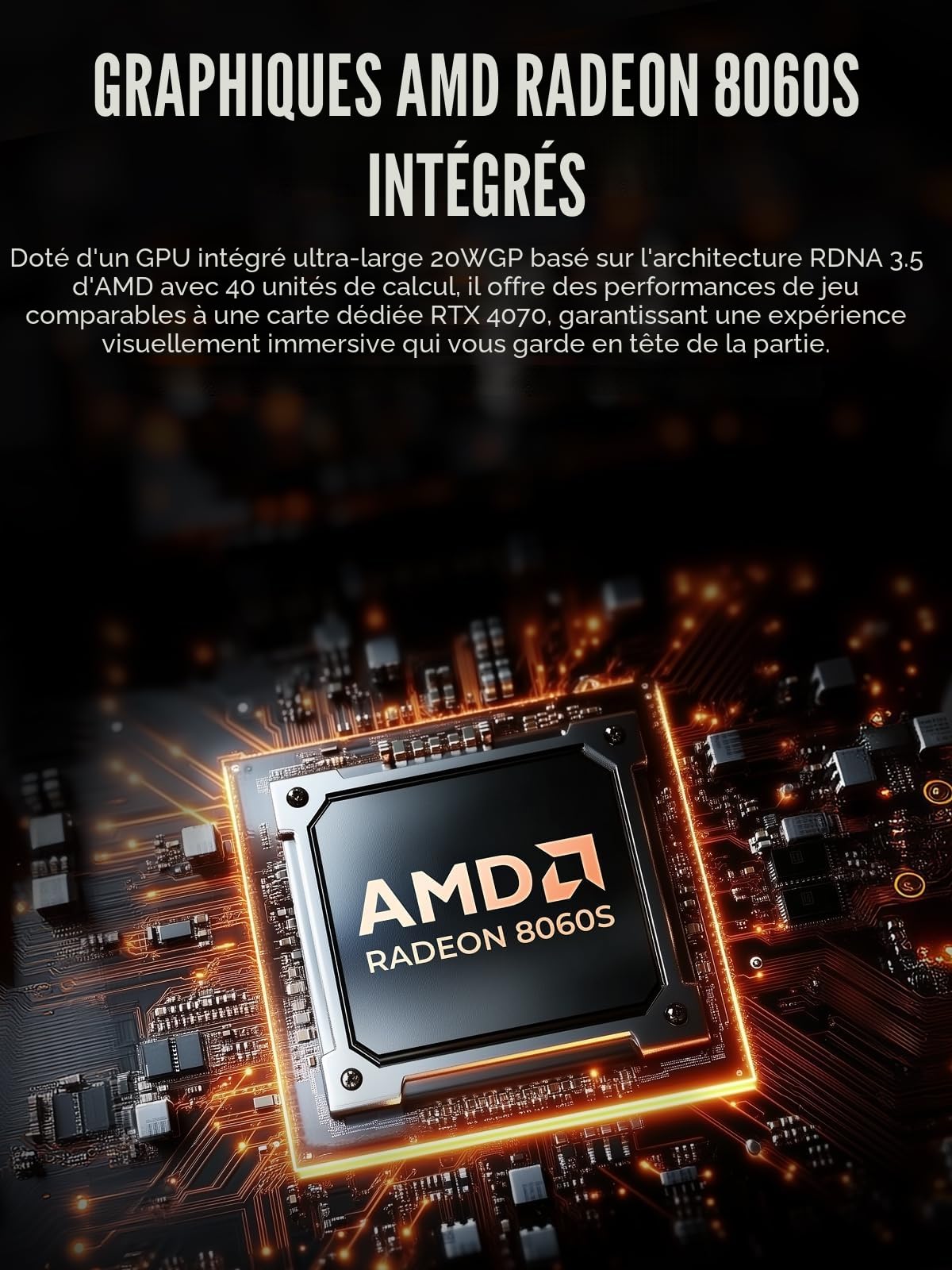 GMKtec Evo-X2 AI Mini PC AMD Ryzen AI Max+ 395 (16C/32T, jusqu'à 5.1 GHz), 126 Tops de Performance IA, 64 Go de RAM DDR5, SSD 1 to M.2 PCIE 4.0 X4, Mini PC Gaming avec Carte Graphique 8060S | WiFi 7