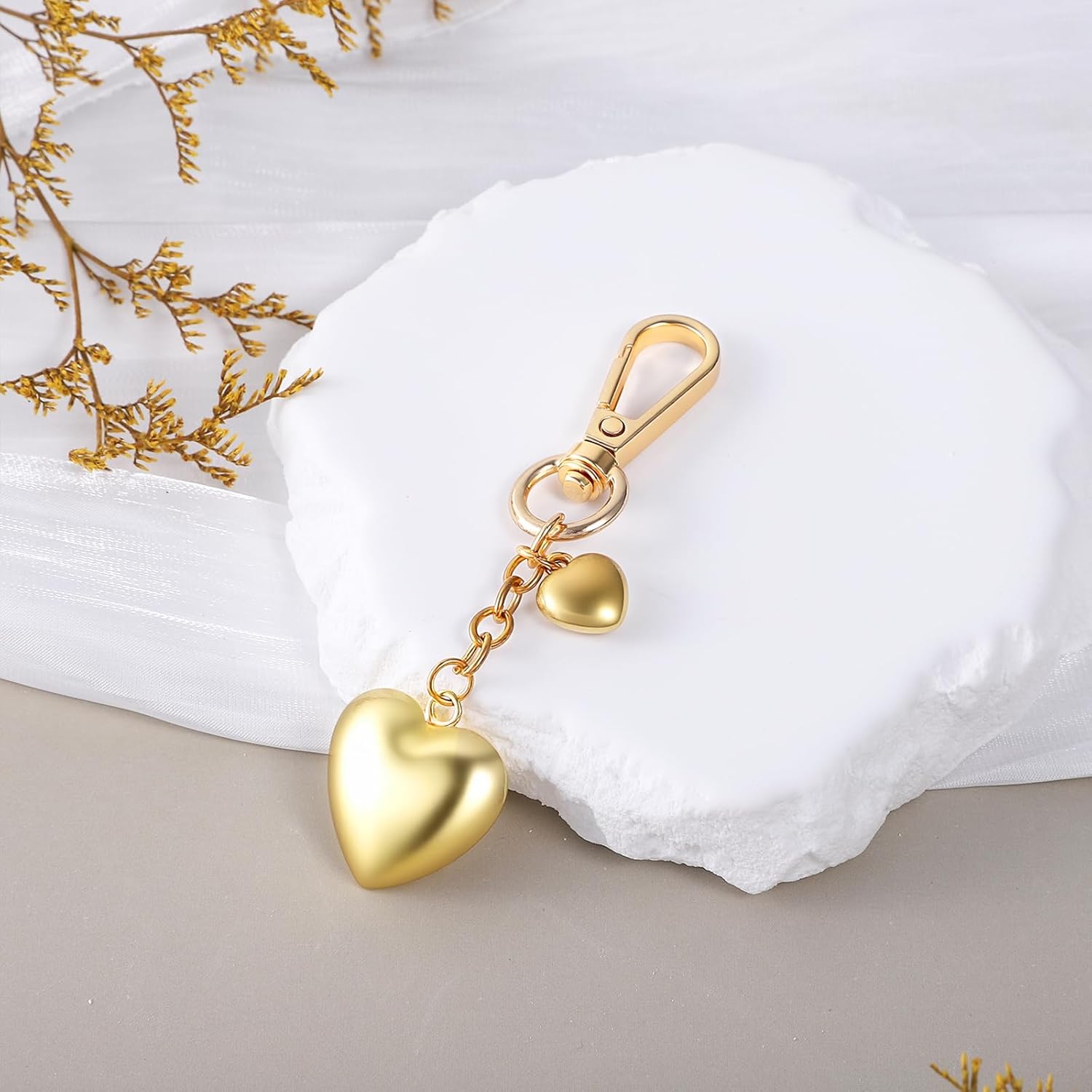 Heart KeyChain for Women Bags, Double-Heart Purse Charms Elegant Gift for Handbags Wallet Cute Pendant Car Key, Valentine's Day Mother's Day Christmas - Image 5