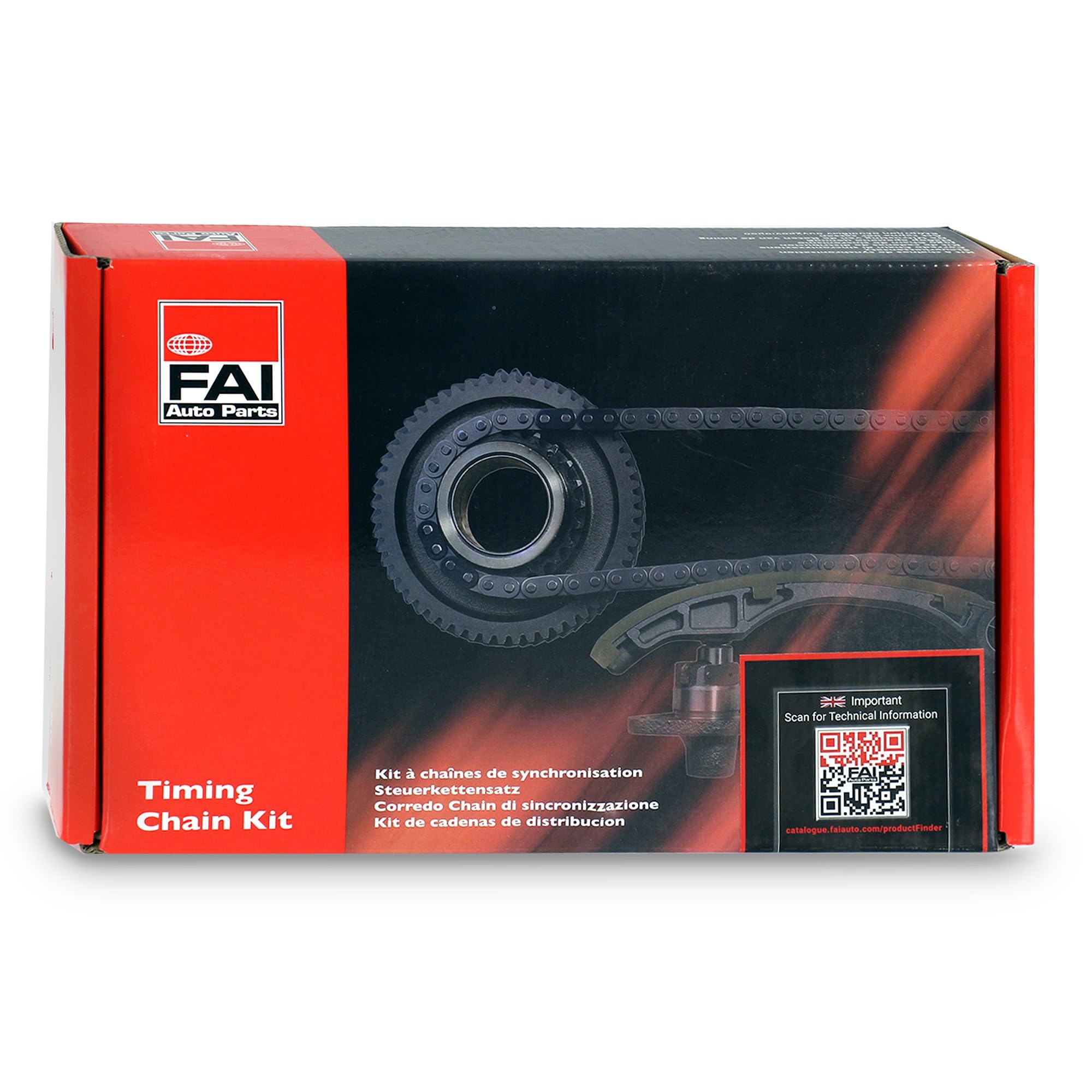 Fai Steuerketten-Set (Kompatibilität mit Linkslenker-Fahrzeugen nicht garantiert) Teilenummer TCK211VVT