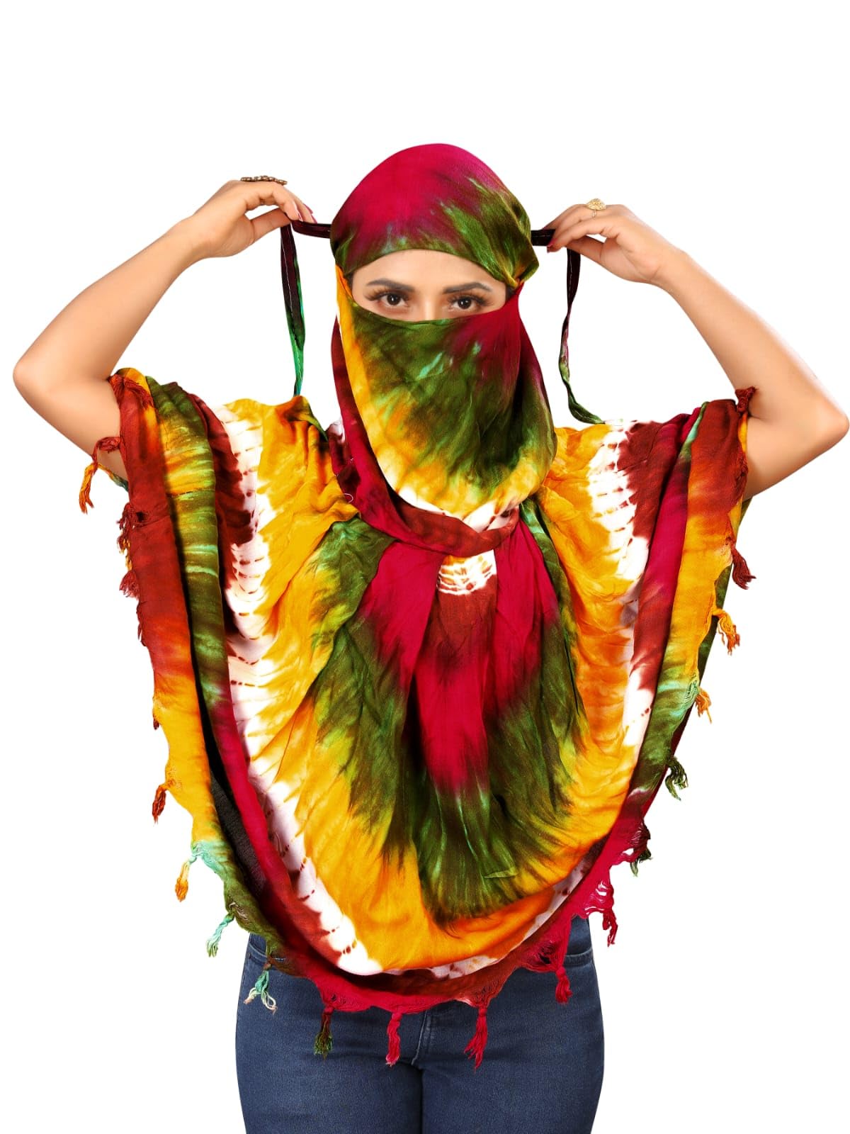 MURLIDHAR ENTERPRISE Pure Cotton Long Scarf Cum Mask With Sun Protection Cover Face Cotton Mask scarves-image-38