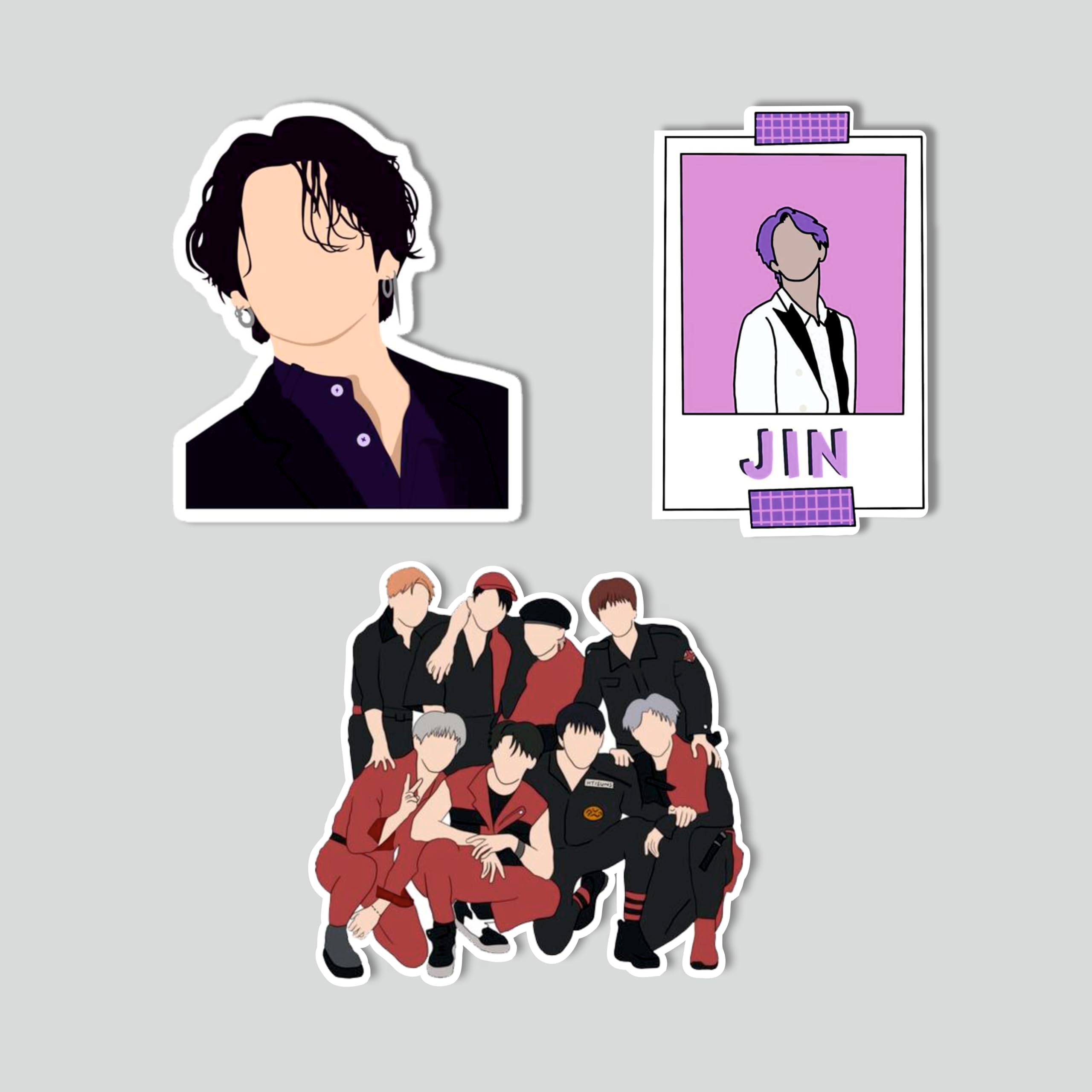 BTS Character Themed Fridge Magnets- Set of 3 | Travel Souvenir | Refrigerator Magnet | Gifts | Decorative Items for Kitchen Fridge Magnets Set | Multicolor (FM_13)