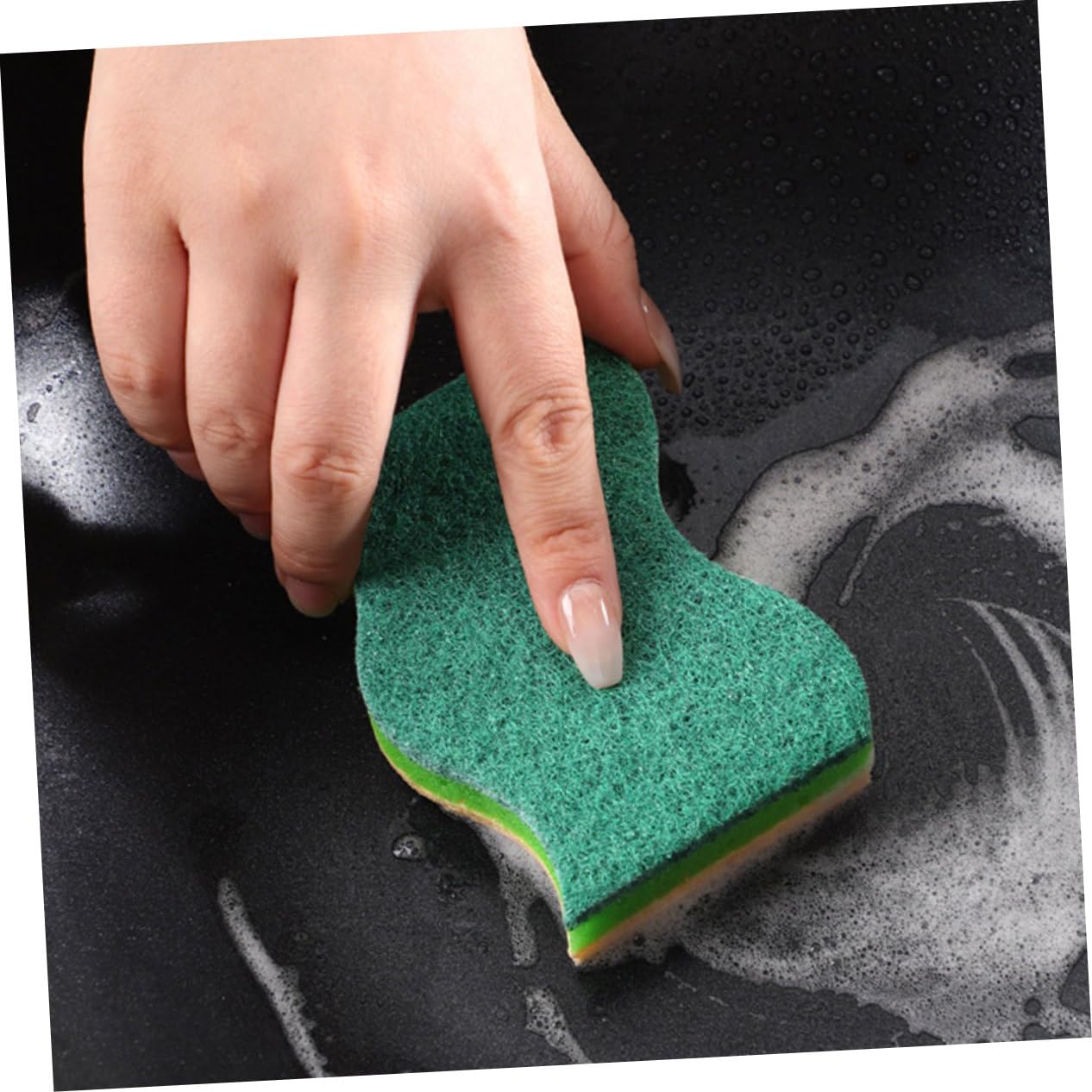 Baluue 25piezas Esponjas De Limpieza Multiusos para Cocina Madera para Lavar Ollas y Sartenes Resistente Grasas y De Limpiar