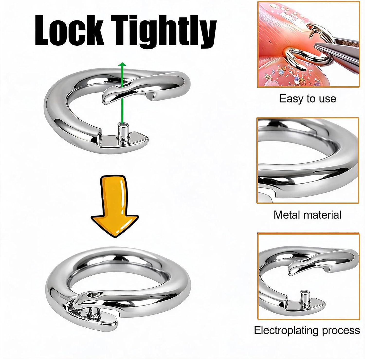 60 Pcs Silver Anti-Loss Thick Jump Rings for Jewelry Making image 3