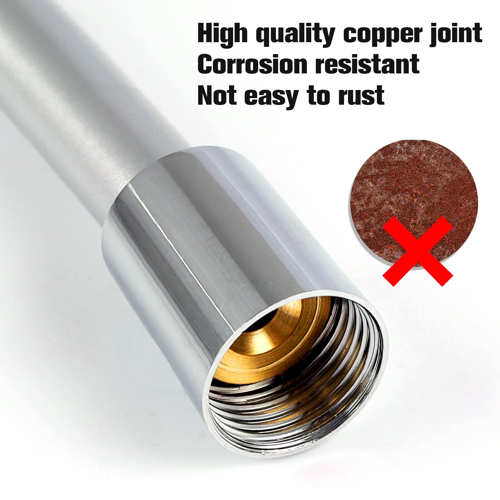 Tubo Doccia Flessibile 1,5 Metri Nero - Antitorsione, Universale Per Rubinetto, Doccia E Bidet - Foto 6