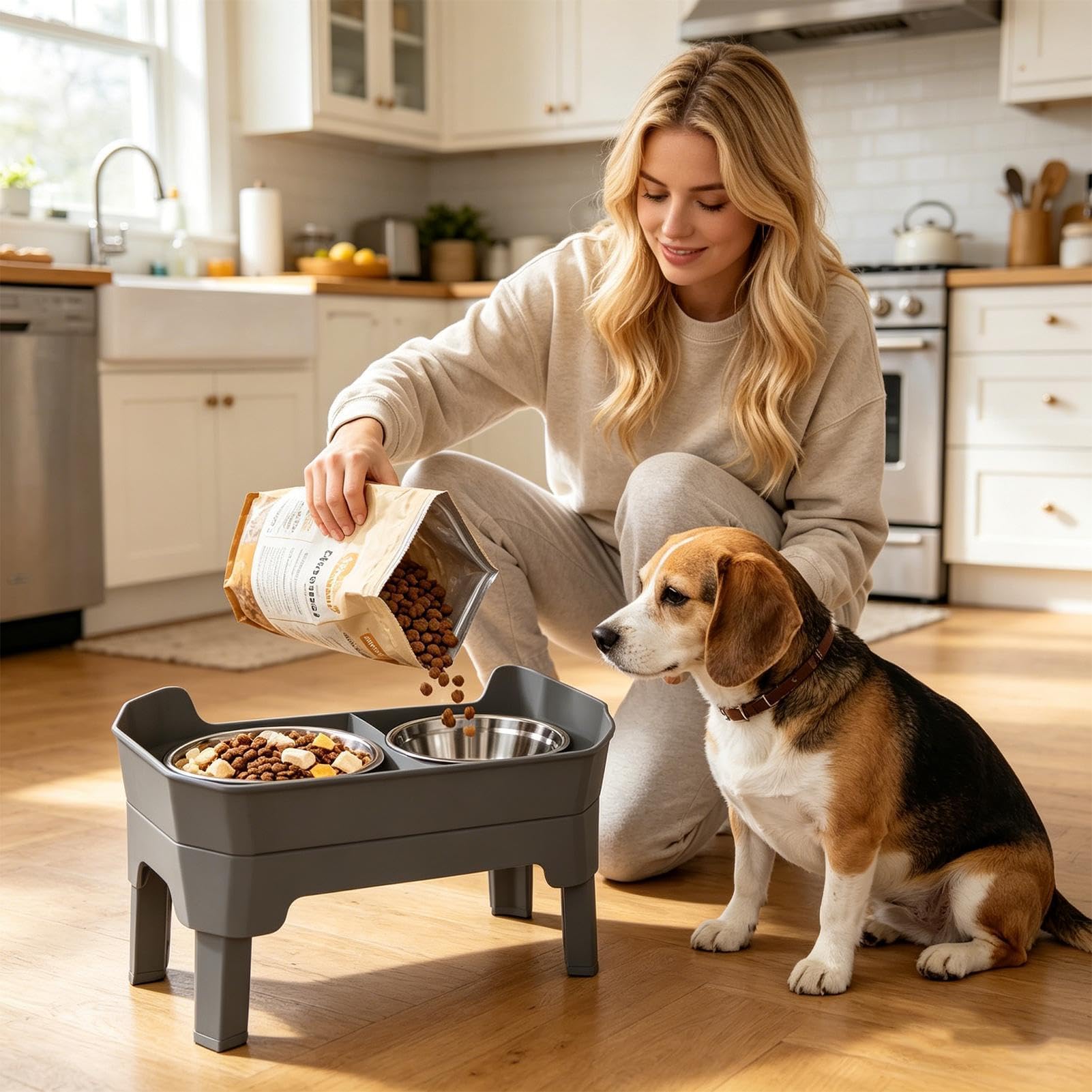 Platos Elevados Para Perros Estación De Alimentación De Acero Inoxidable | Comederos Con Soporte Cachorros Comer Beber Entrenamiento Cocina Al Aire Libre Viajes Camping Patio Trasero Jardin Exteri