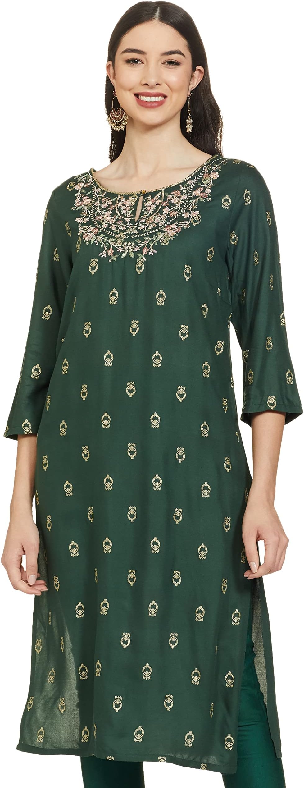 W for WomanWomen's Viscose Regular Kurta