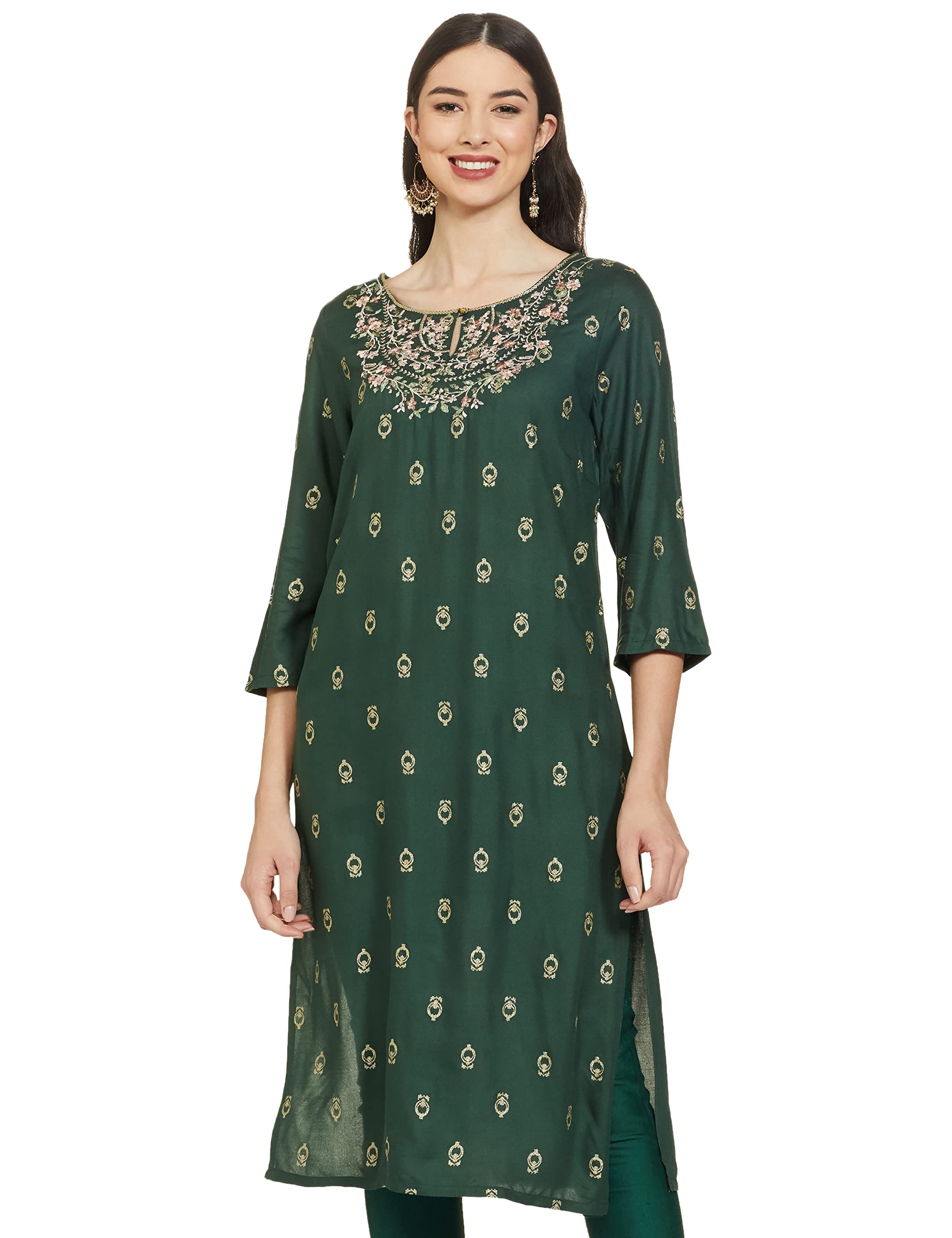 W for WomanWomen's Viscose Regular Kurta