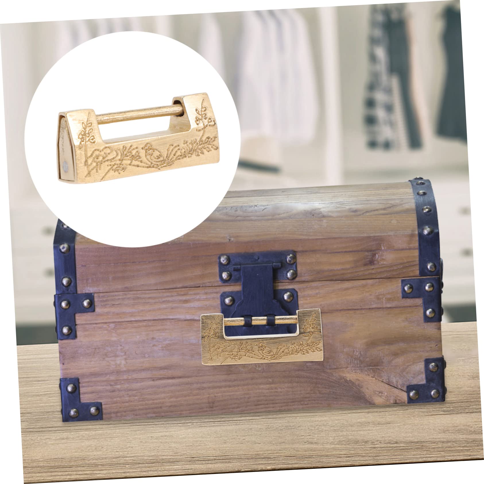 UKCOCO 5sätze Antike Kupfer Vorhängeschlösser Für Schmuckkästchen Dekorative Boxen Und Erinnerungsboxen Handgefertigte Rostfreie Elegante Im Vintage-stil