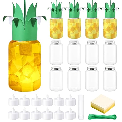 Simgoing 12 Set Summer Pineapple Crafts Pineapple Mason Jars Crafts