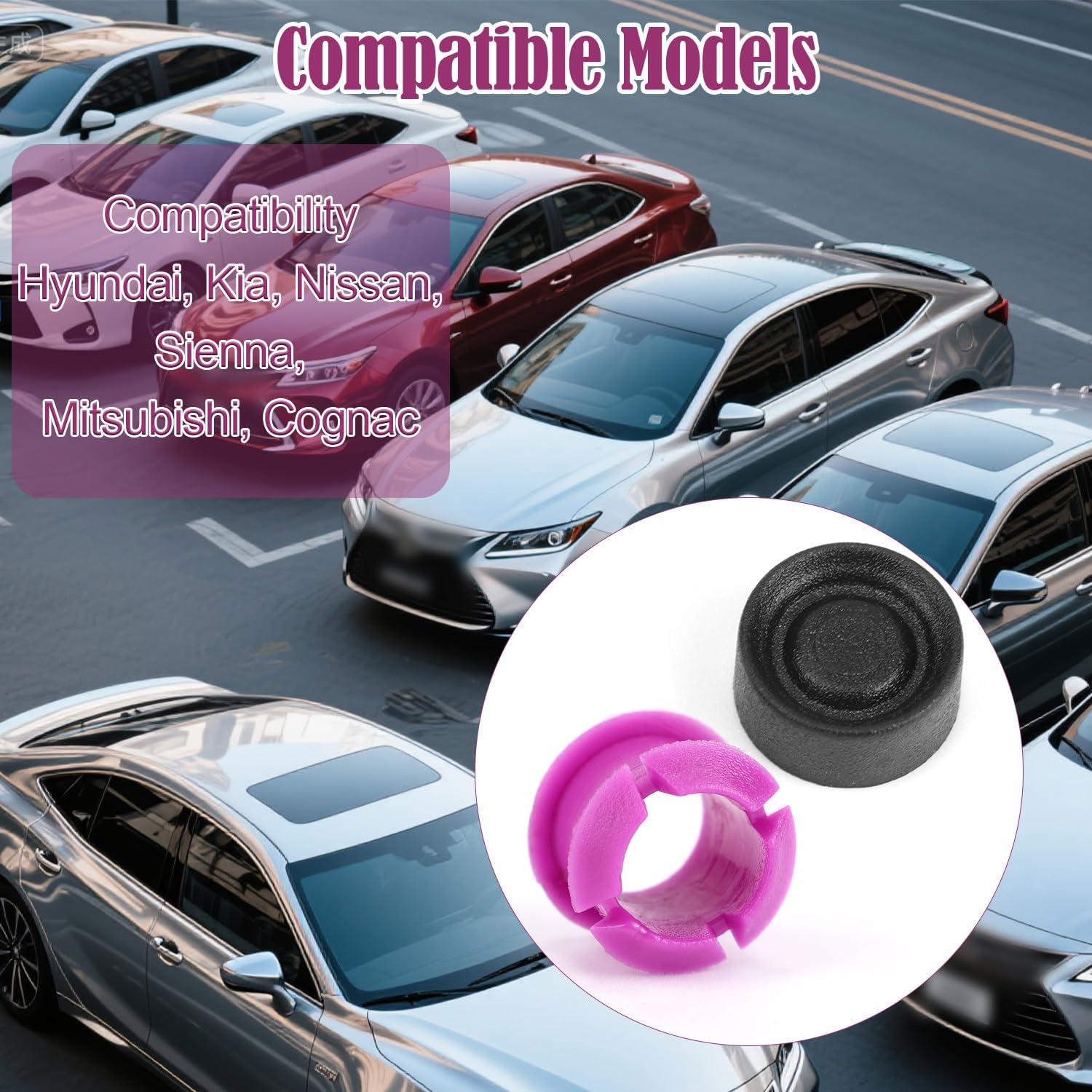 141607 Transmission Gear Shift Cable Bushing Repair Kit, Shifter Linkage Bushing Replacement with Repair Tool Compatible with Hyundai Kia Nissan Sena Mitsubishi Cohn