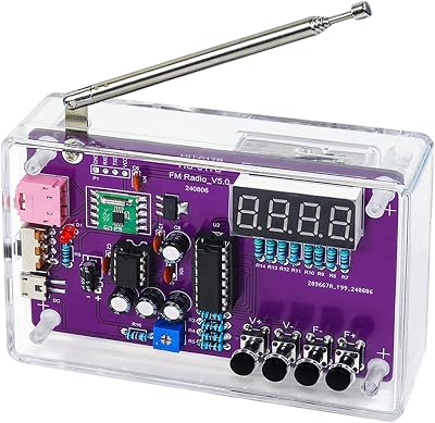 Kit radio FM, kit d’entraînement à la soudure électronique DIY Kit de soudure Module radio récepteur Kit 87-108 MHz (avec étui)