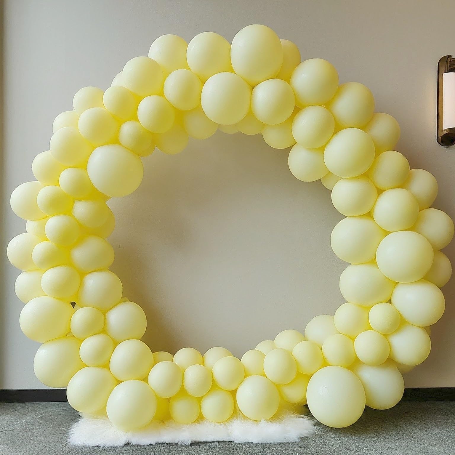 AMFIN (Pack of 50) Pastel Birthday Decoration Item Balloons - Yellow