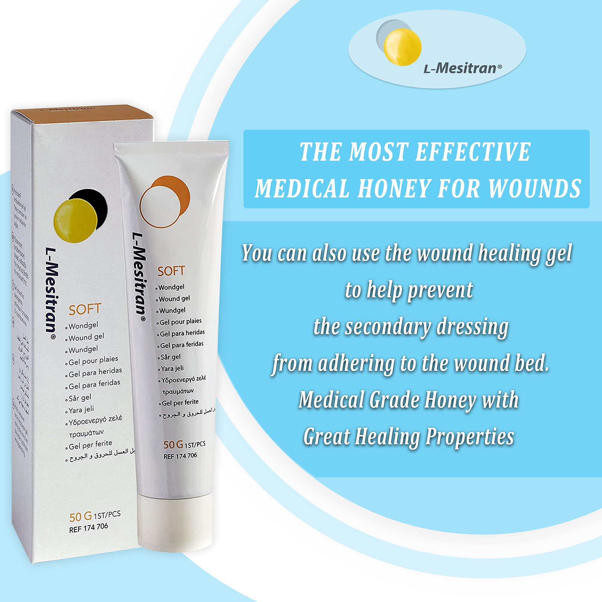 Honey Wound Gel by LMesitran Soft Hypoallergenic Medical Grade