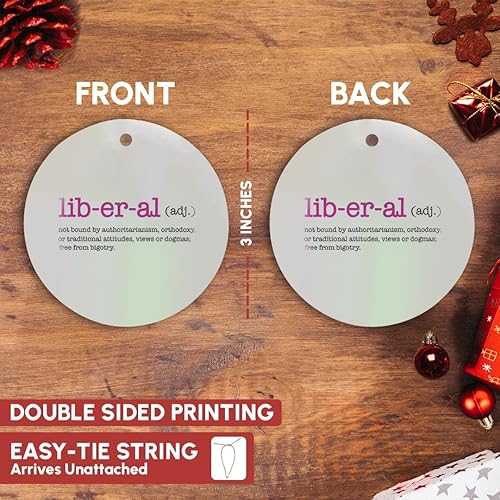 Vista 10 de 3dRose EvaDane – Quotes – liberal adj. rosa – adornos