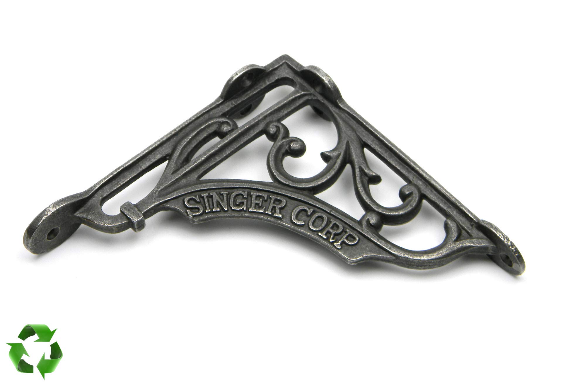 Oakcrafts Pair Of Shelf Brackets Singer Corp Antique Cast Iron 150Mm X 150Mm / 6″ X 6″