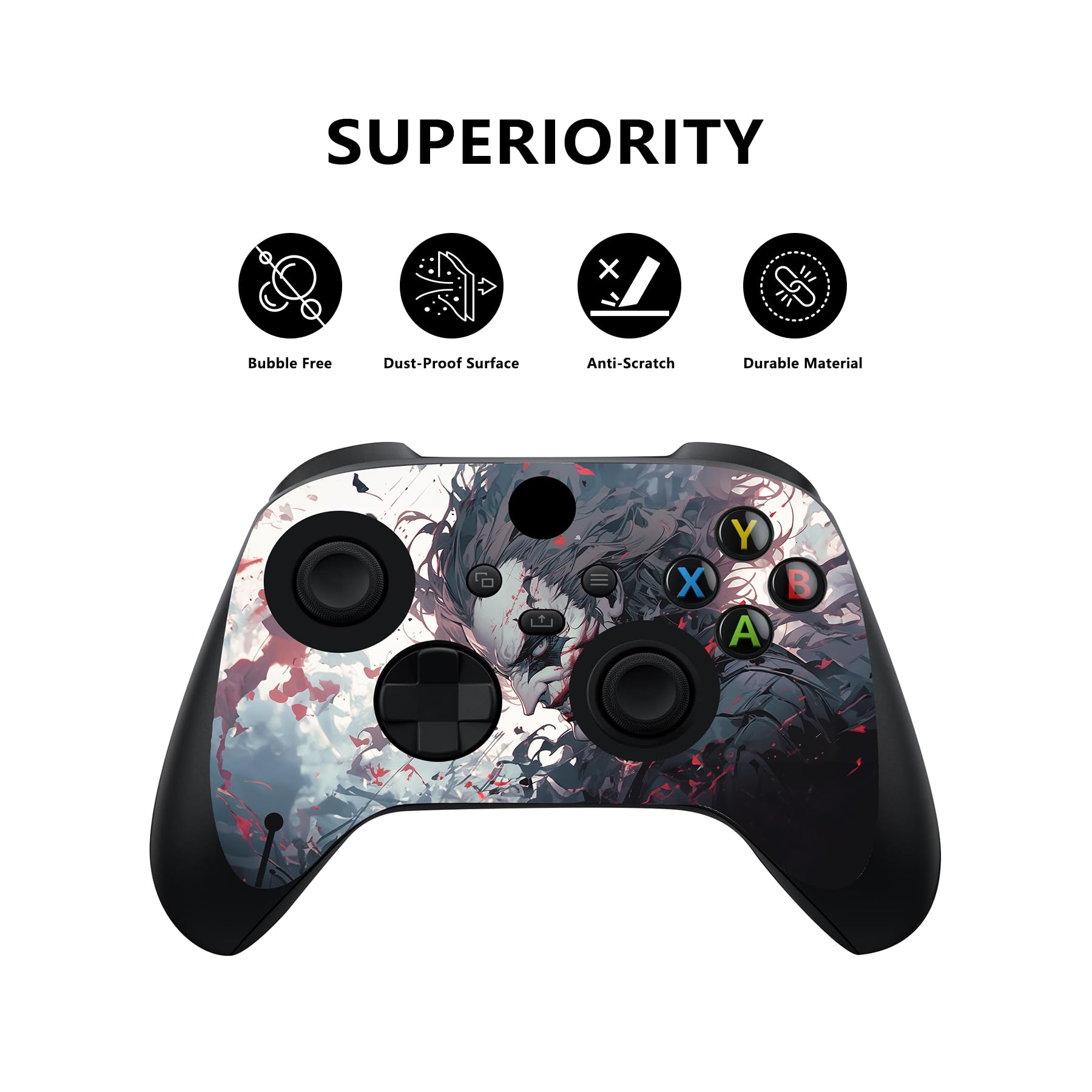 PlayVital Adesivo Skin per Xbox Series X Console&Controller Sticker Decal Cover Vinile per Xbox Series X-Pagliaccio Sangue