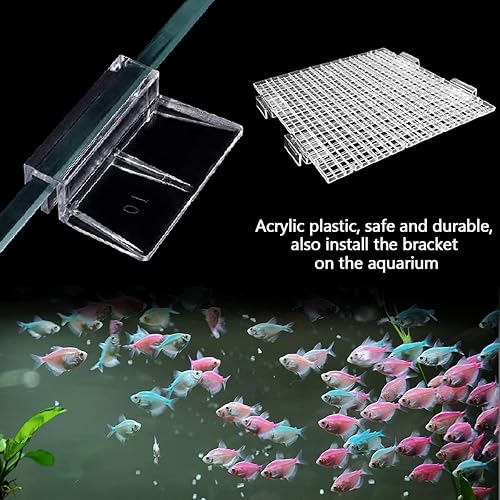 Miniatura 5 de 16 piezas de clip acrílico para cubierta de acuario de 0.394 pulgadas, cubierta de vidrio transparente para pecera, clip de soporte universal para