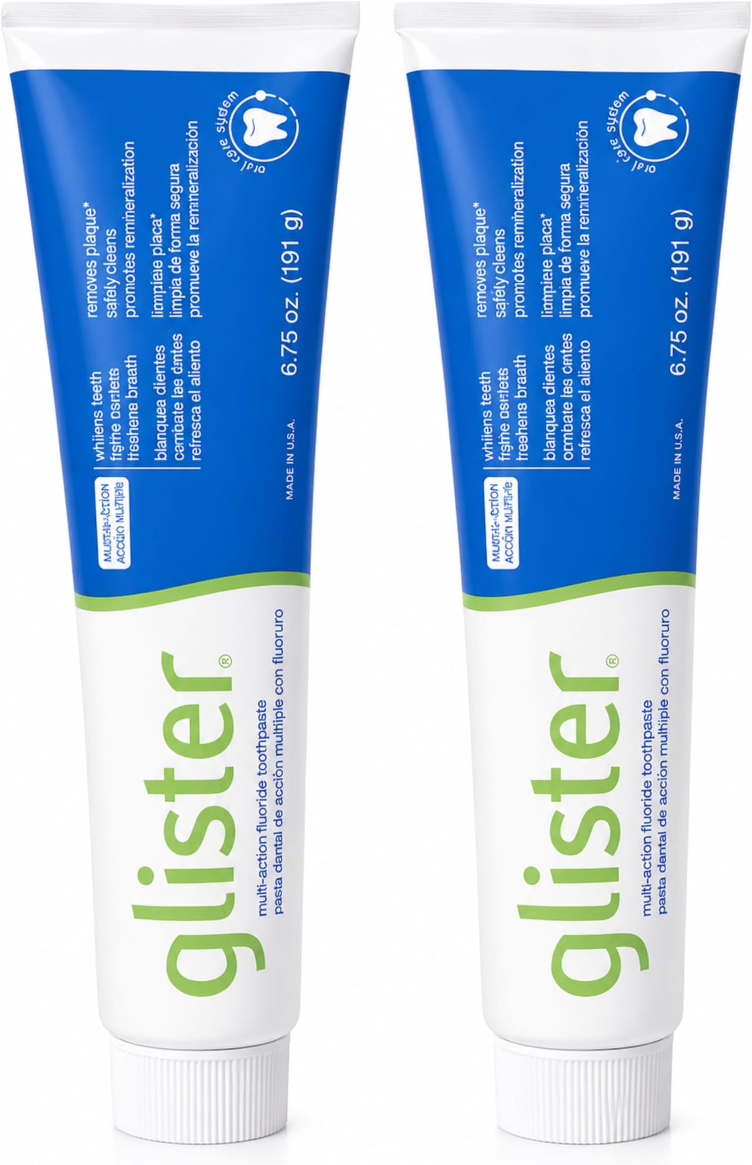 Amway Glister Multi-Action Toothpaste 2X100g Whitens Teeth Remove Plaque Healthy