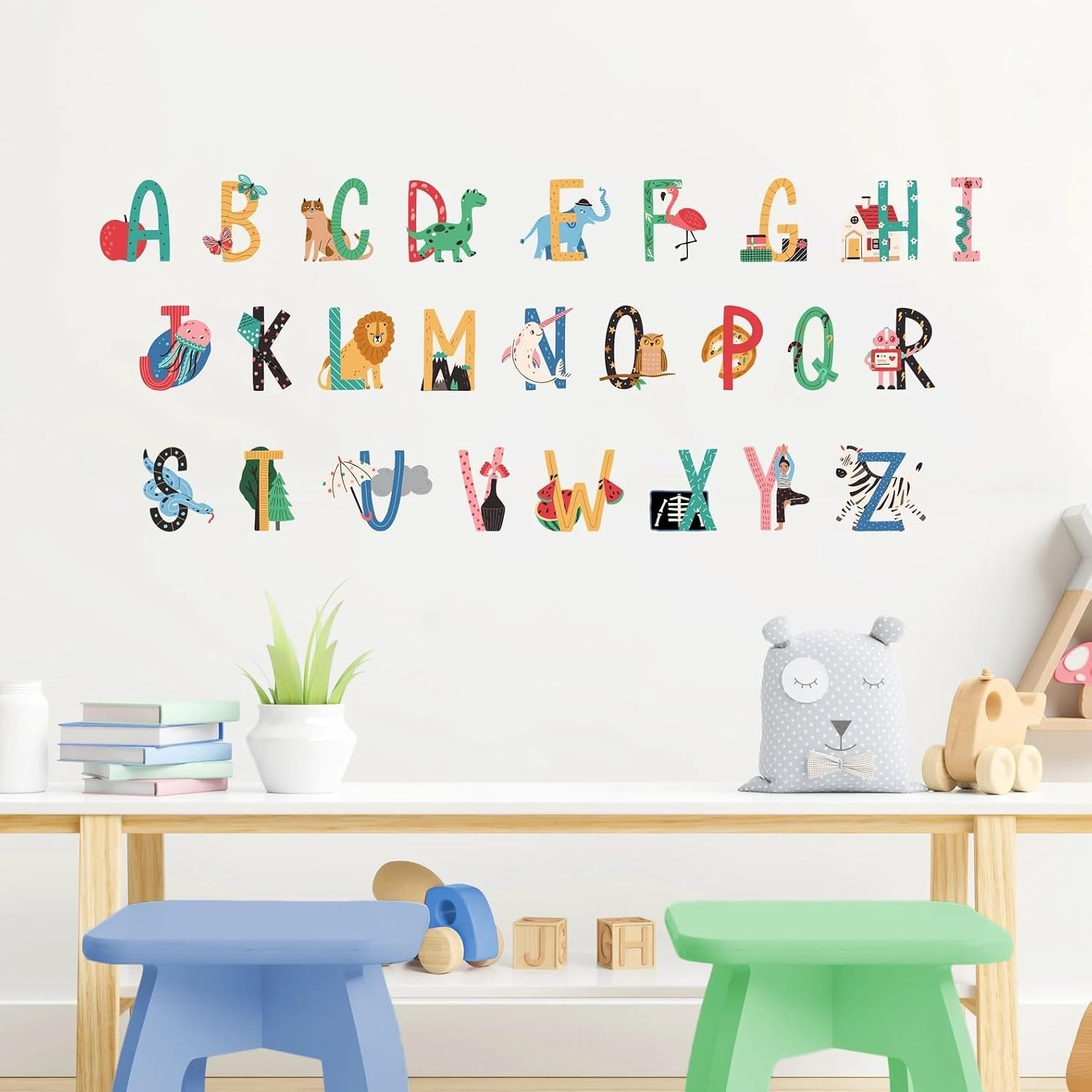 Nursery Wall Sticker, Baby Kids Learning Education, Pre Scho… Nursery Wall Sticker, Baby Kids Learning Education, Pre Scho…