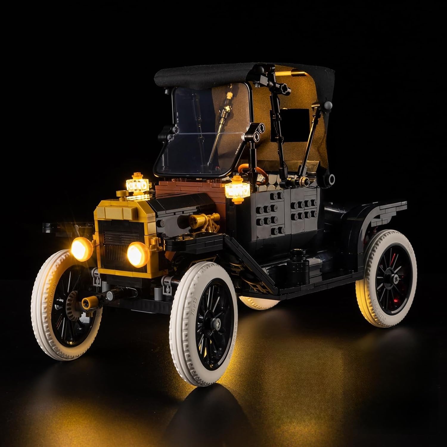 Nitemode LED Light Kit Compatible with Lego Ford Model T 11376 Building Blocks, Upgrade Remote Control,Lighting Accessories Only