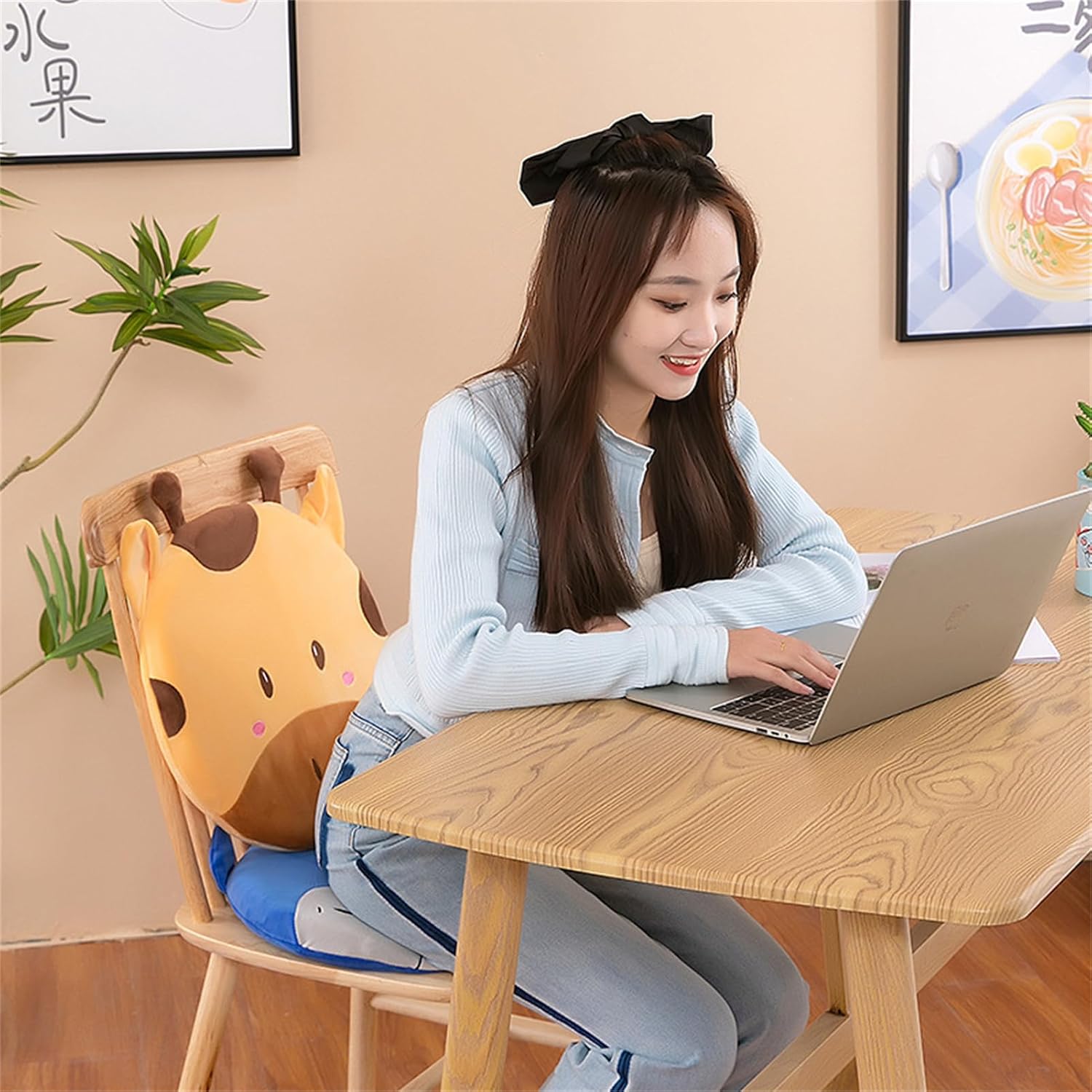 1PCS Floor Cushions for Kids, Cartoon Cute Animal Floor Pillows for Classroom, Memory Foam Removable Flexible Floor Pillow for Sitting, School Kindergarten Chair Decor (Giraffe)