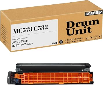 MC573 C532 Drum Unit 46484104 46484103 46484102 46484101 Image Drum Replacement for OKI C532 C532dn MC573 MC573dn Printer 1Black