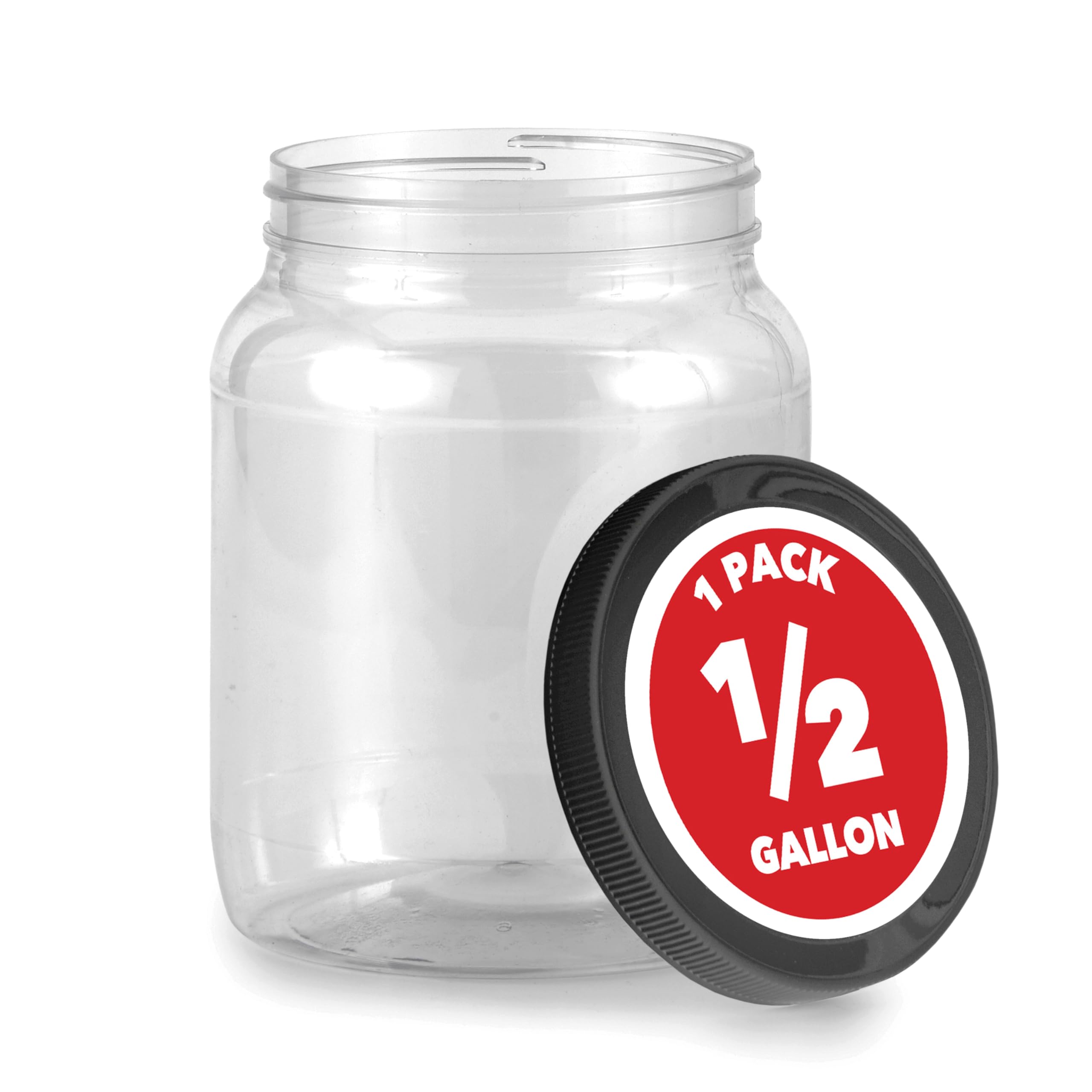 Stock Your Home Half Gallon Clear Plastic Jar