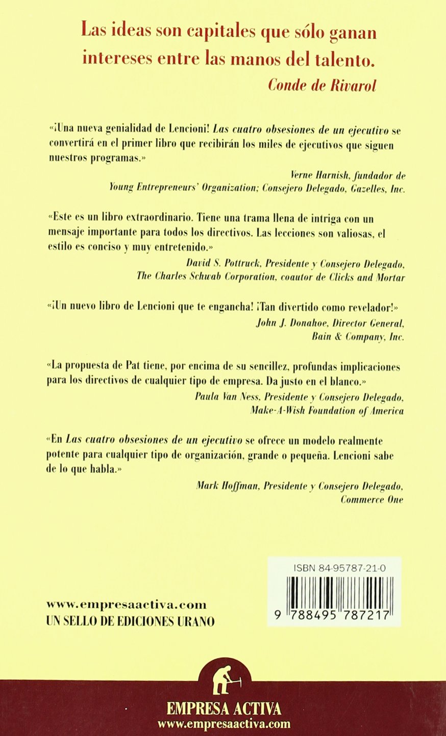 Cuatro obsesiones de un ejecutivo (Narrativa empresarial)