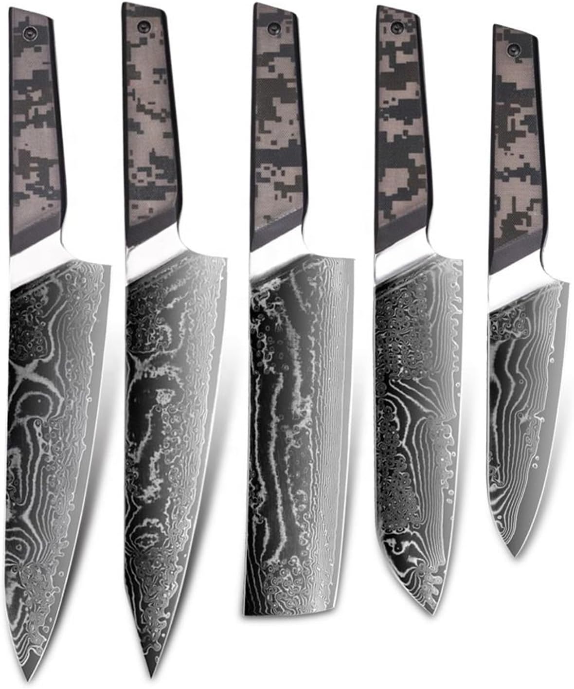 5 PCS Knife Set Kitchen Utensils Set Razor-Sharp, Firm and Durable Fit Restaurant Family Gatherings