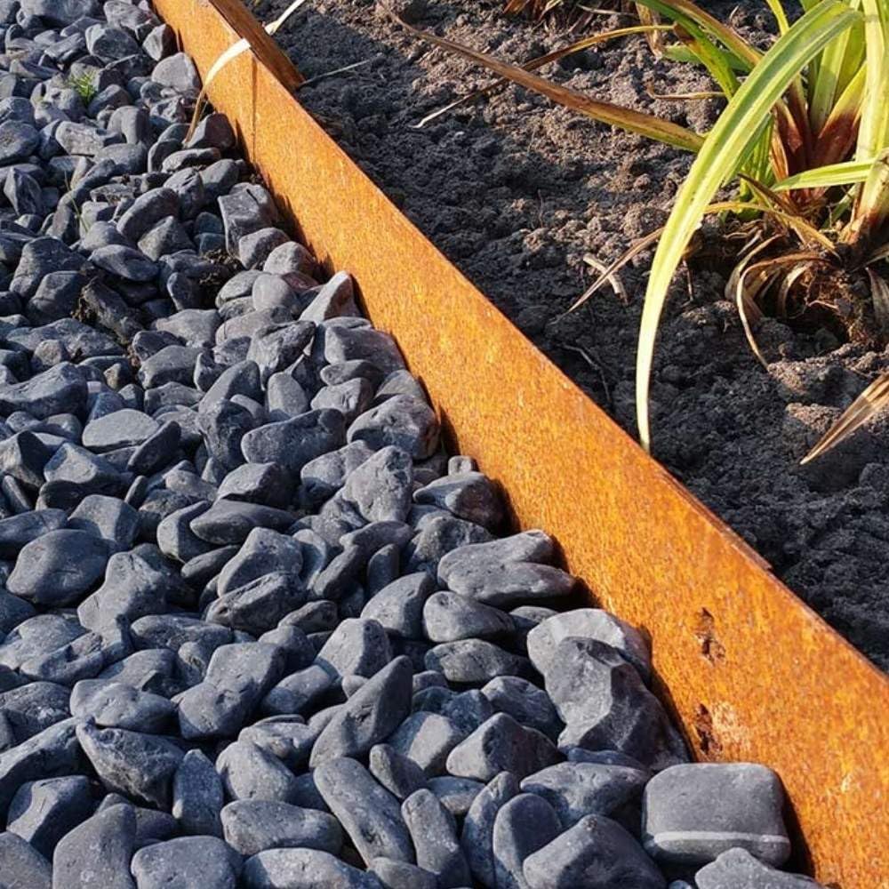 Cana Edge | Flexible Steel Lawn and Garden Edging - Easy DIY Installation | 5 lineal metres (or 16.4 feet) per Pack (Corten, 2.5")