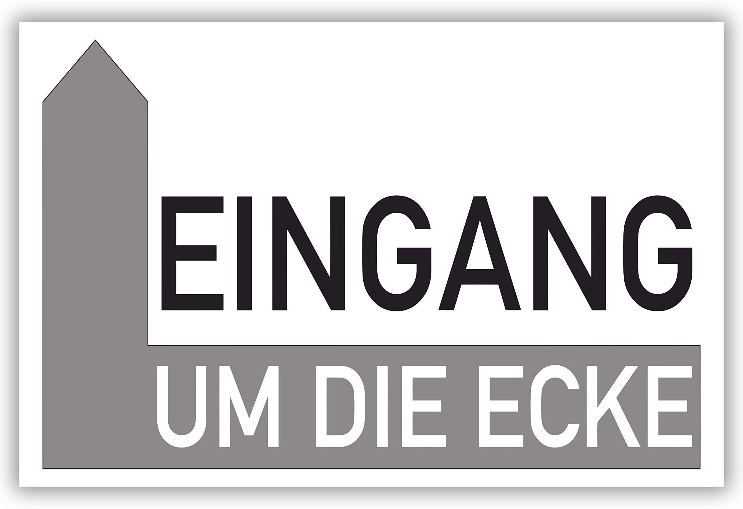 anpassbares Wegweiser Restaurant Schild 119x84cm Alu-Verbund mit Klebestreifen, Eingang links Ecke Nr 906 eigener Text/Bild verschiedene Größen/Materialien