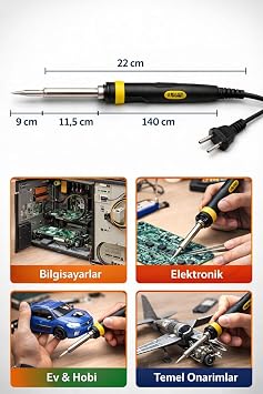 Lehim Havya Seti 60W, Lehim Teli Ve Lehim Macunu Dahil, Elektronik Onarım Ve Hobi İçin Profesyonel Lehimleme Kiti,60W Lehim Havya Seti, Lehim Teli, Lehim Macunu Dahil, Hızlı Isınan Elektronik Set