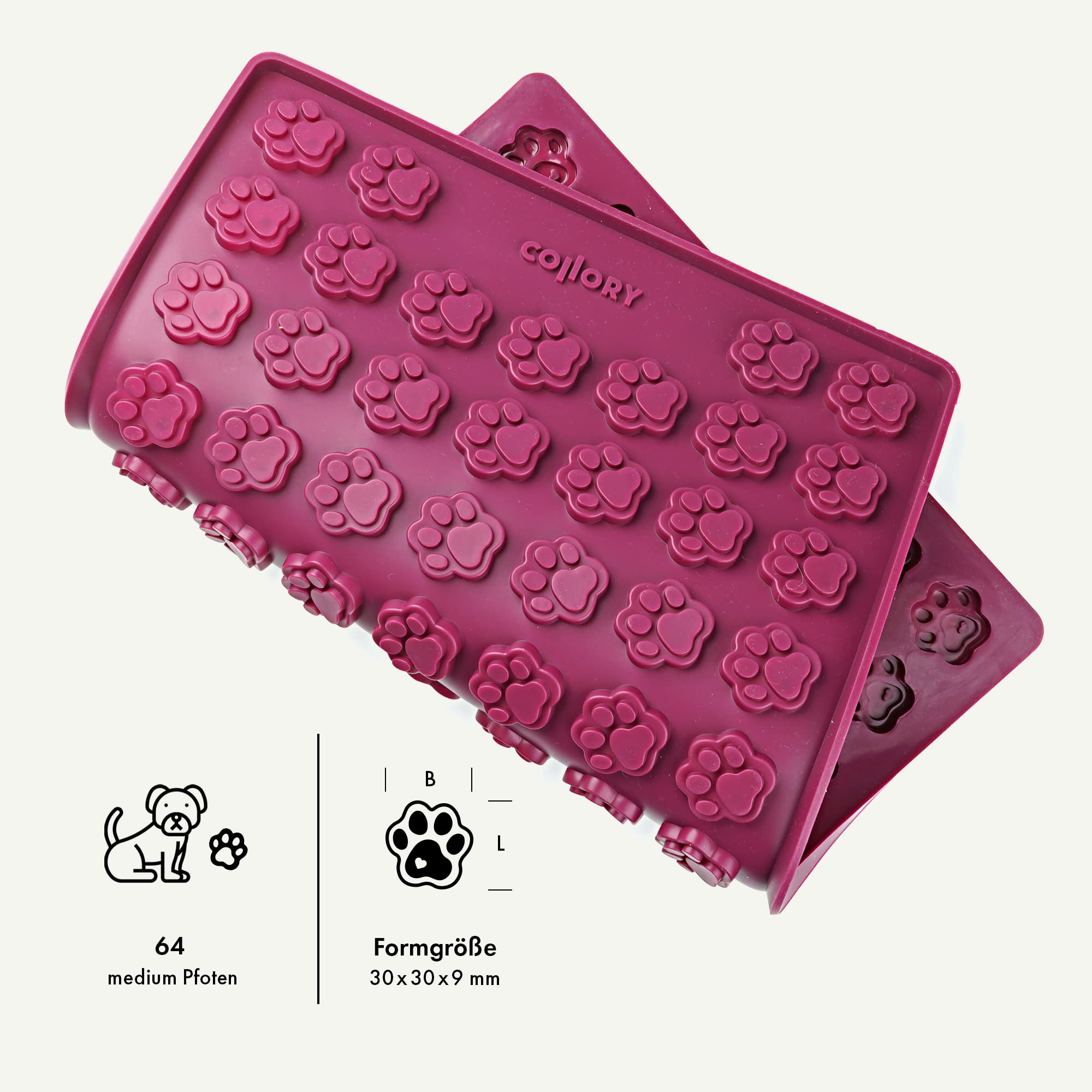 Collory - Tappetino da forno in silicone per biscotti e dolcetti a forma di piccoli ossi fai te, stampo cioccolatini, antiaderente uso alimentare, senza acido dipicolinico (BPA), degli 2 cm