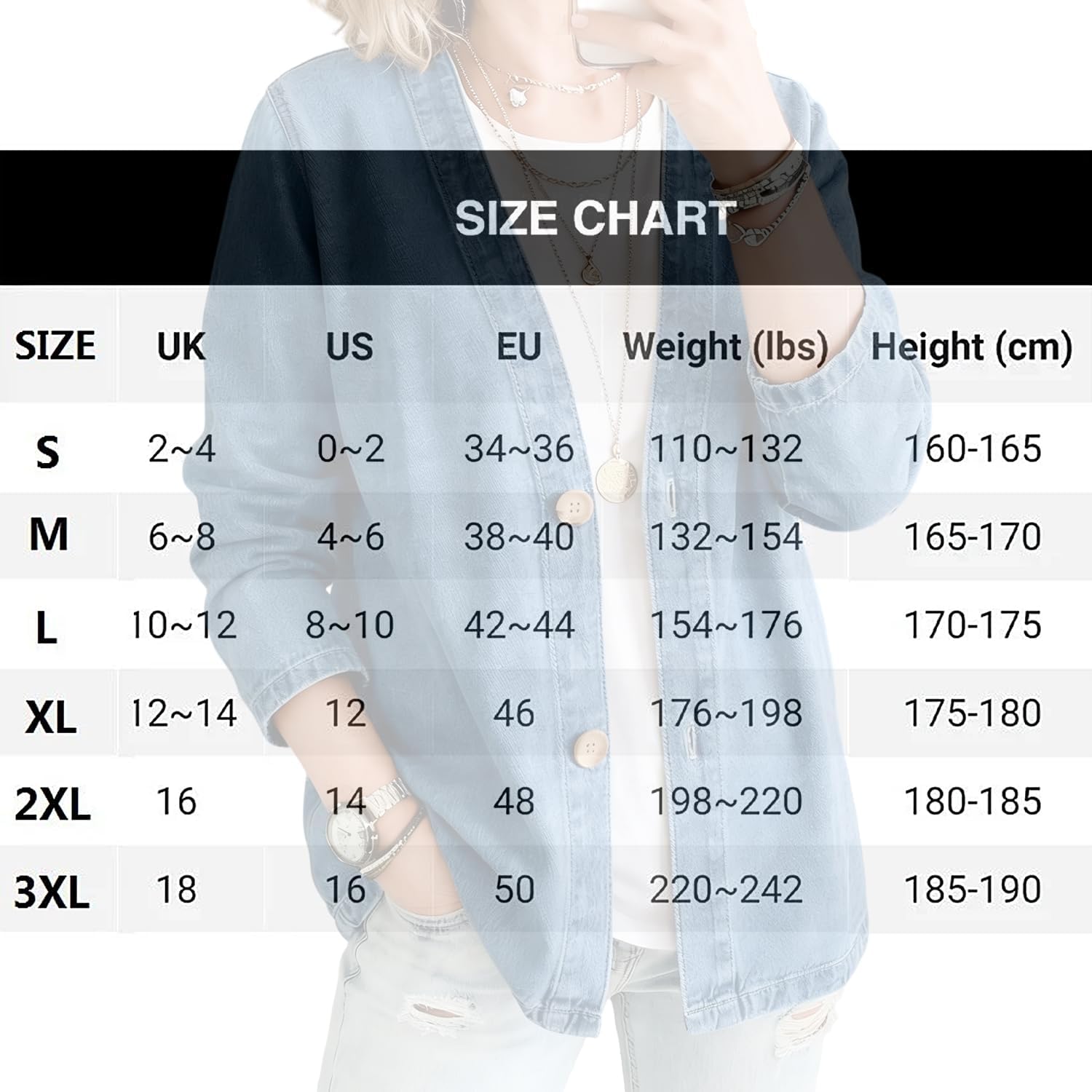 2026 New Women's Classic Button Front Denim Jacket – V-Neck, Breathable Fabric & Relaxed Fit