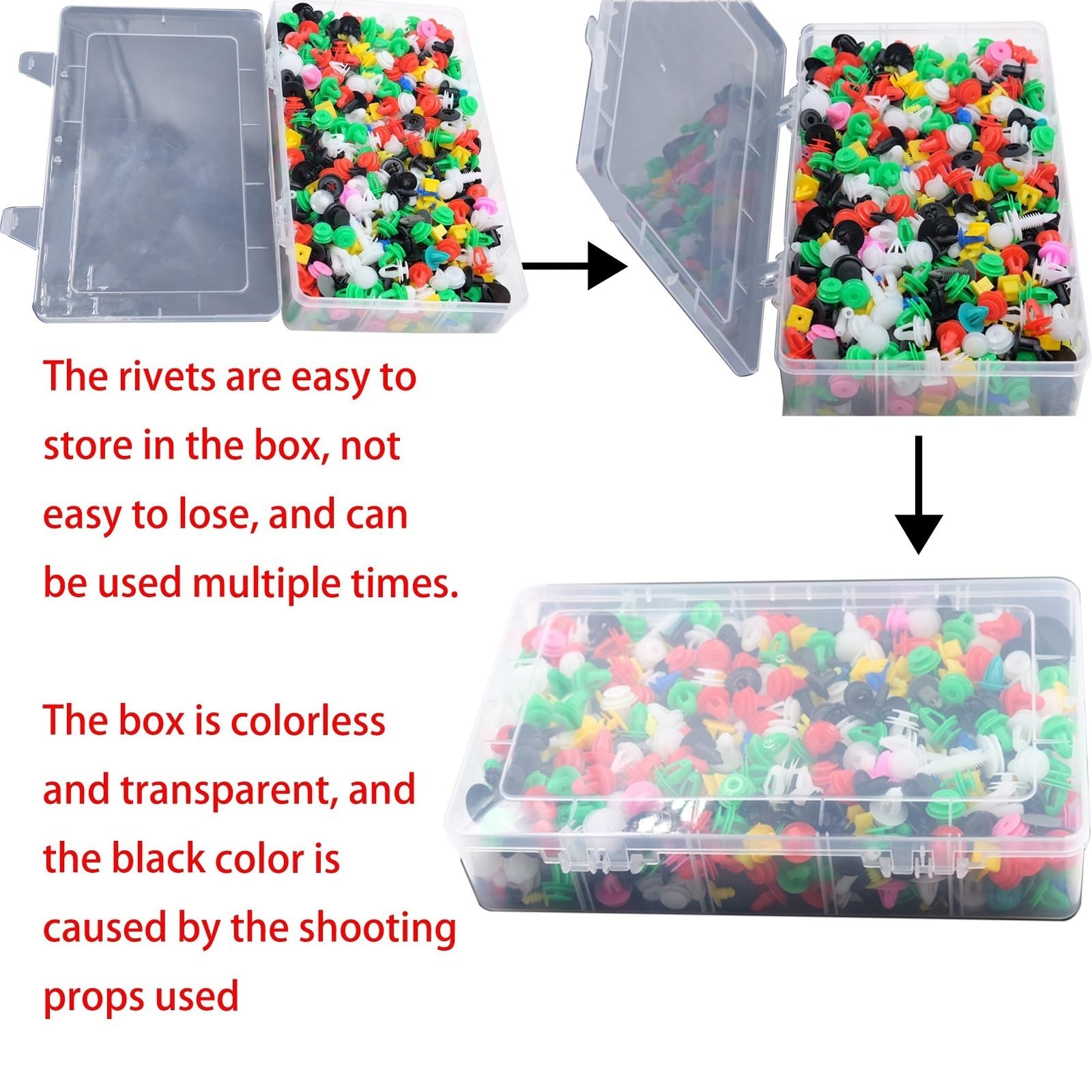 Schraubenzubehör 30 Arten Universal Mixed Auto Fastener Stoßstange Clips Retainer Niet Tür Panel Liner Für(1000pcs with 1tool)