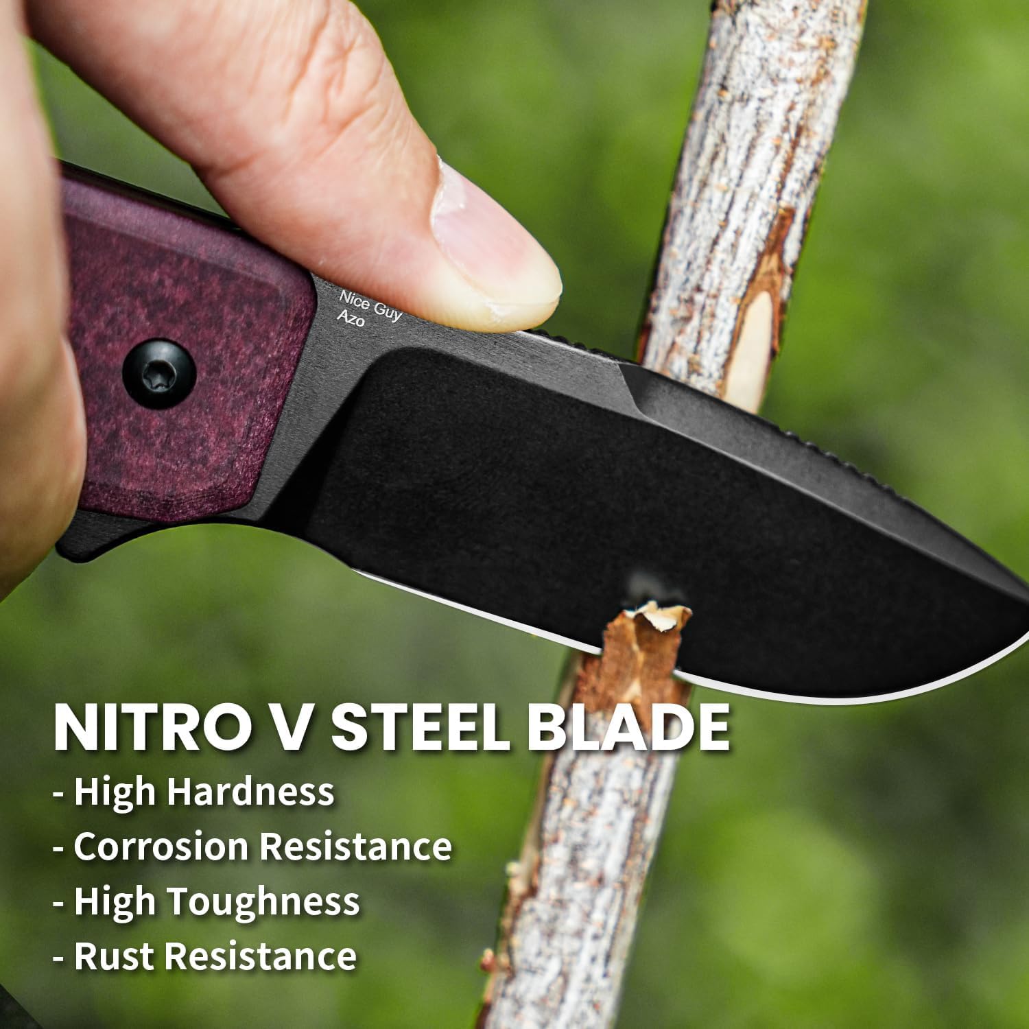 Kizer Nice Guy Taschenmesser, 2,84" Nitro V-Klinge mit Komfortabler Richlite-Griff, Leichtes, Scharfes Camping- und Wanderwerkzeug, Liner Lock Flipper V3011A4