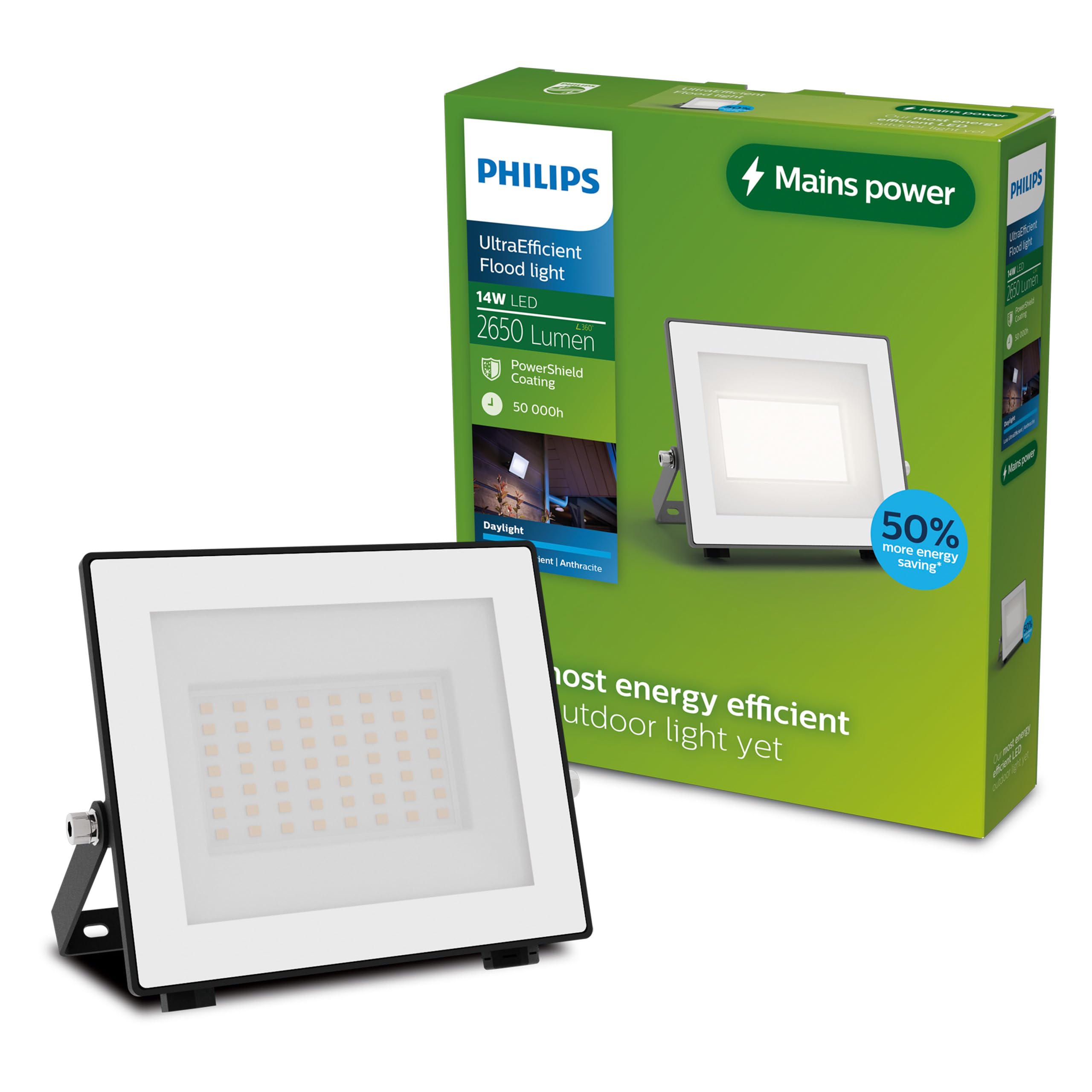 Philips Daylight Lois Ultraefficient Outdoor Floodlight, 14 W