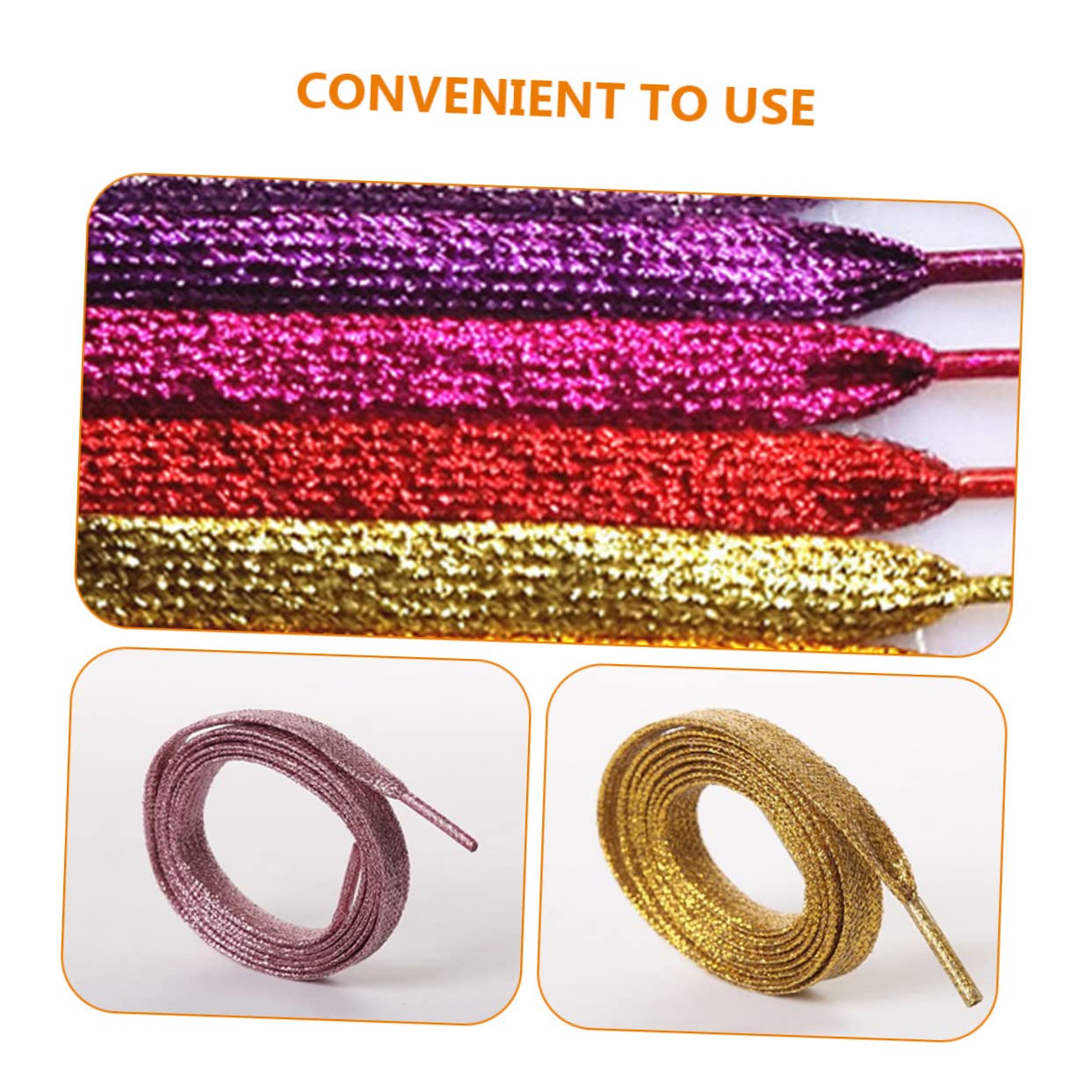 GALPADA 30 Paires De Fournitures De Lacets En Polyester Nacré