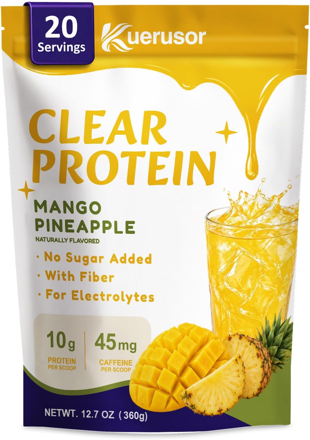 Clear Protein Refresher Powder, Pineapple Mango