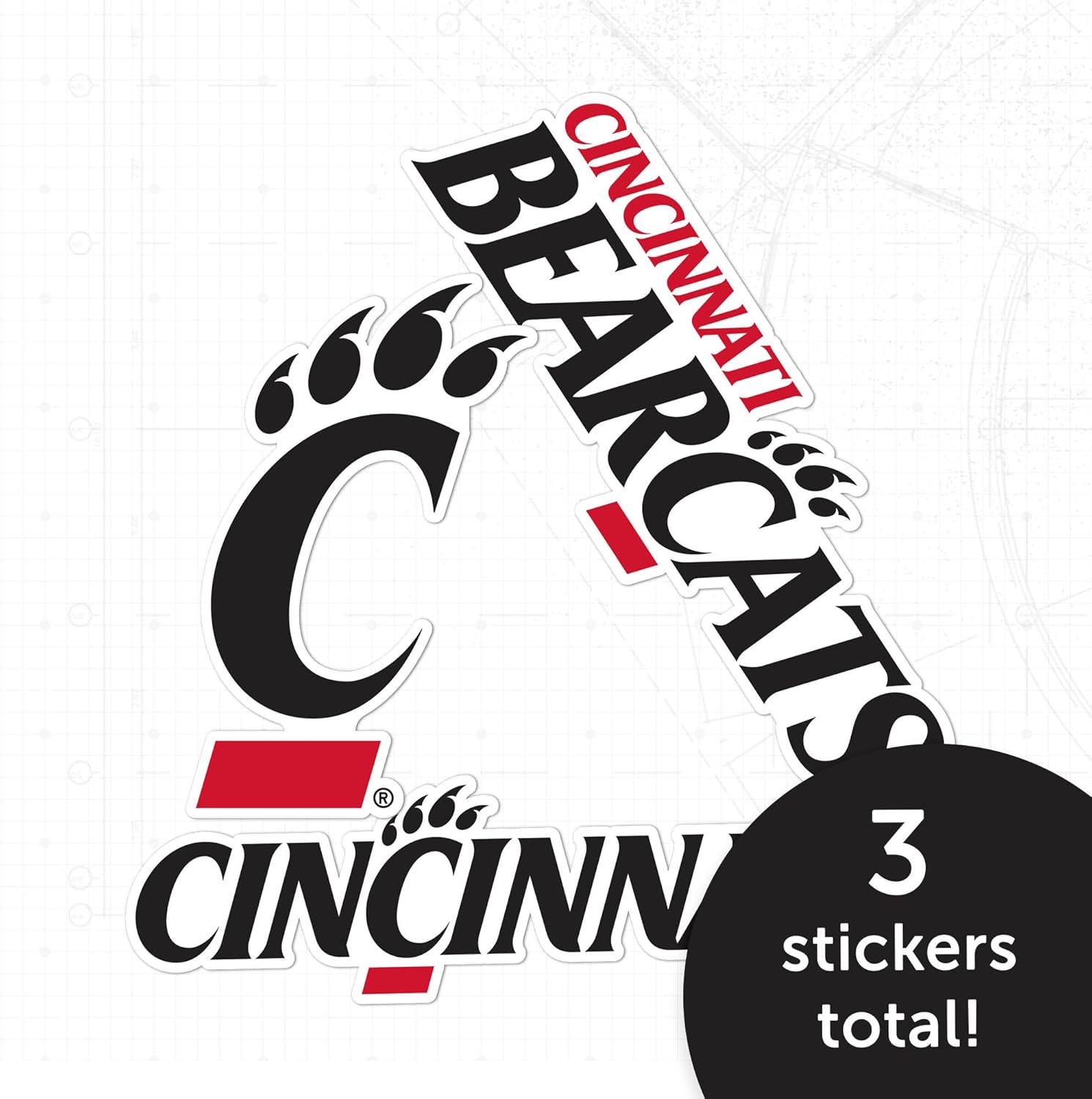Desert Cactus University of Cincinnati Sticker Bearcats UC Vinyl Decals Laptop Water Bottle Car Scrapbook T5 (Type 5-1) - Image 5