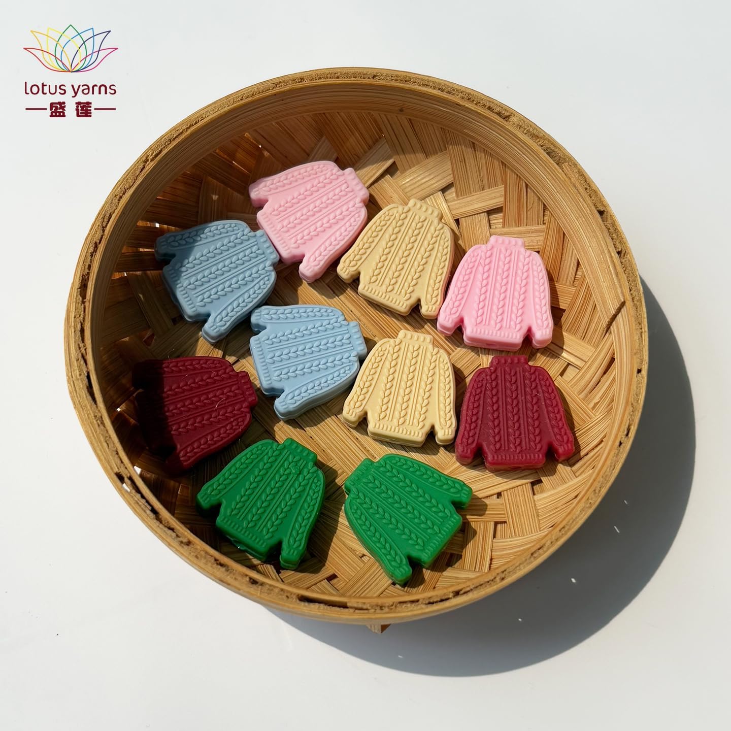 Lotus Yarns 10 Pcs Sweater Shaped Design Needle Point Protectors, Knitting Needle Stoppers Accessories for All Needle Sizes
