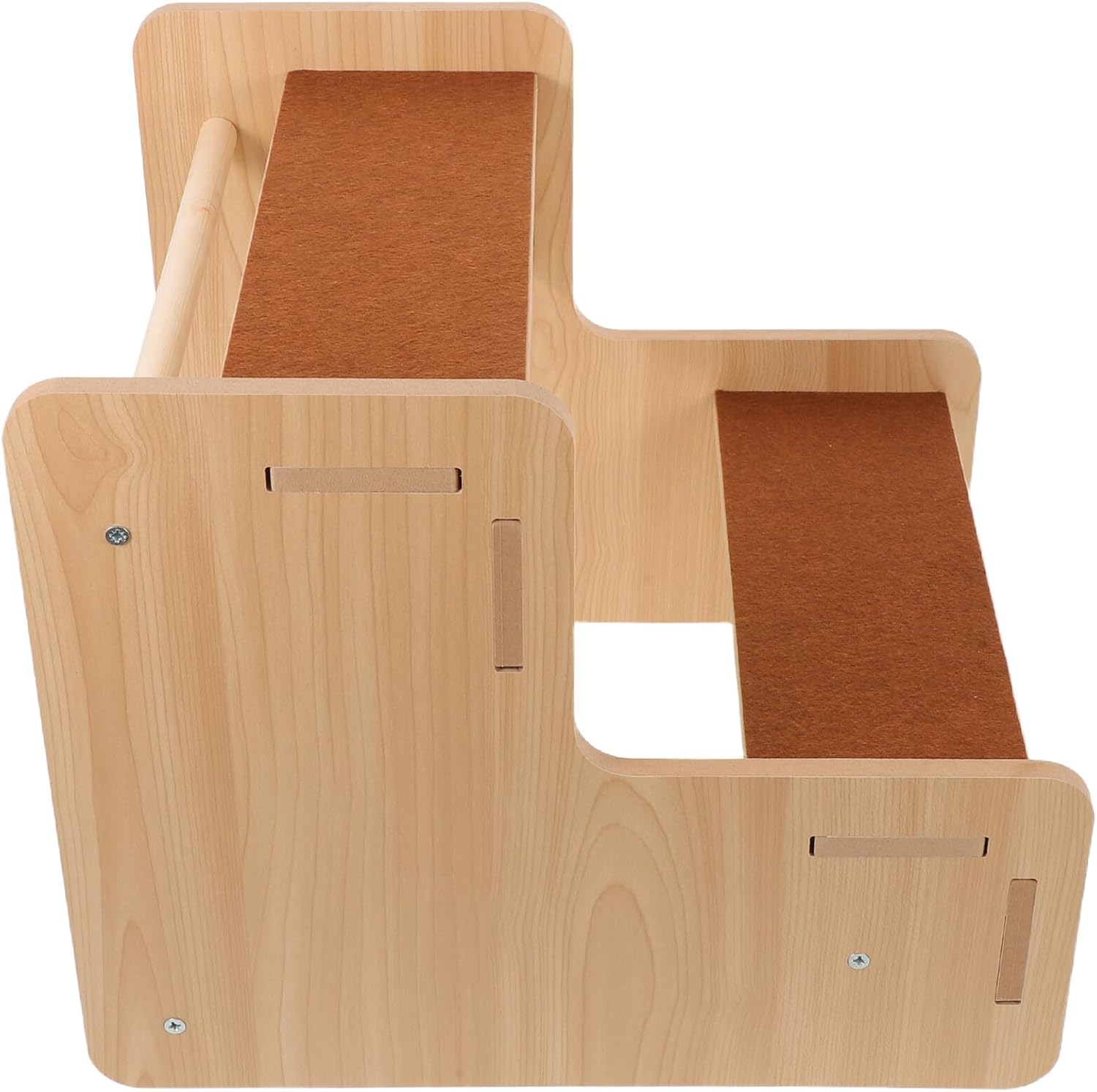 Pet Steps for Small Dogs and Senior Pets, Wooden Non-Slip Indoor Ladder Ramp, 30cm Tall Bedside Stairs for Sofa and Elderly Cats