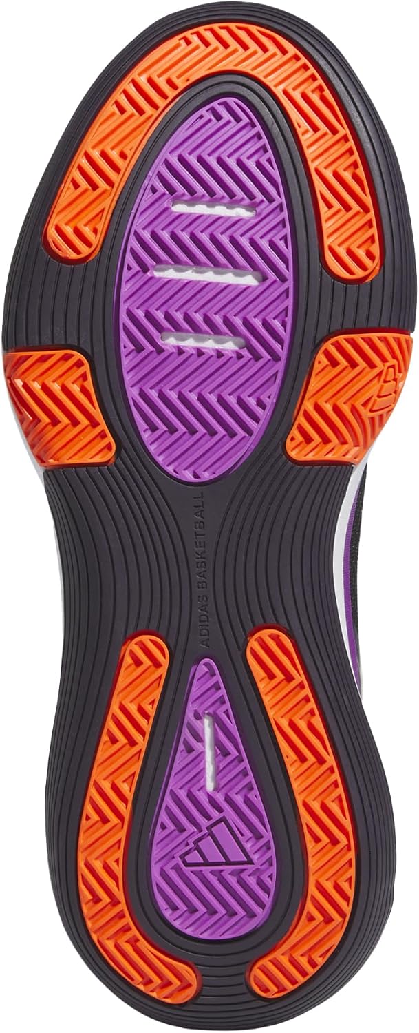 Adidas Unisex Bounce Legends Low Trainers Basketball Shoes, Core Black Purple Burst Aurora Black, 10