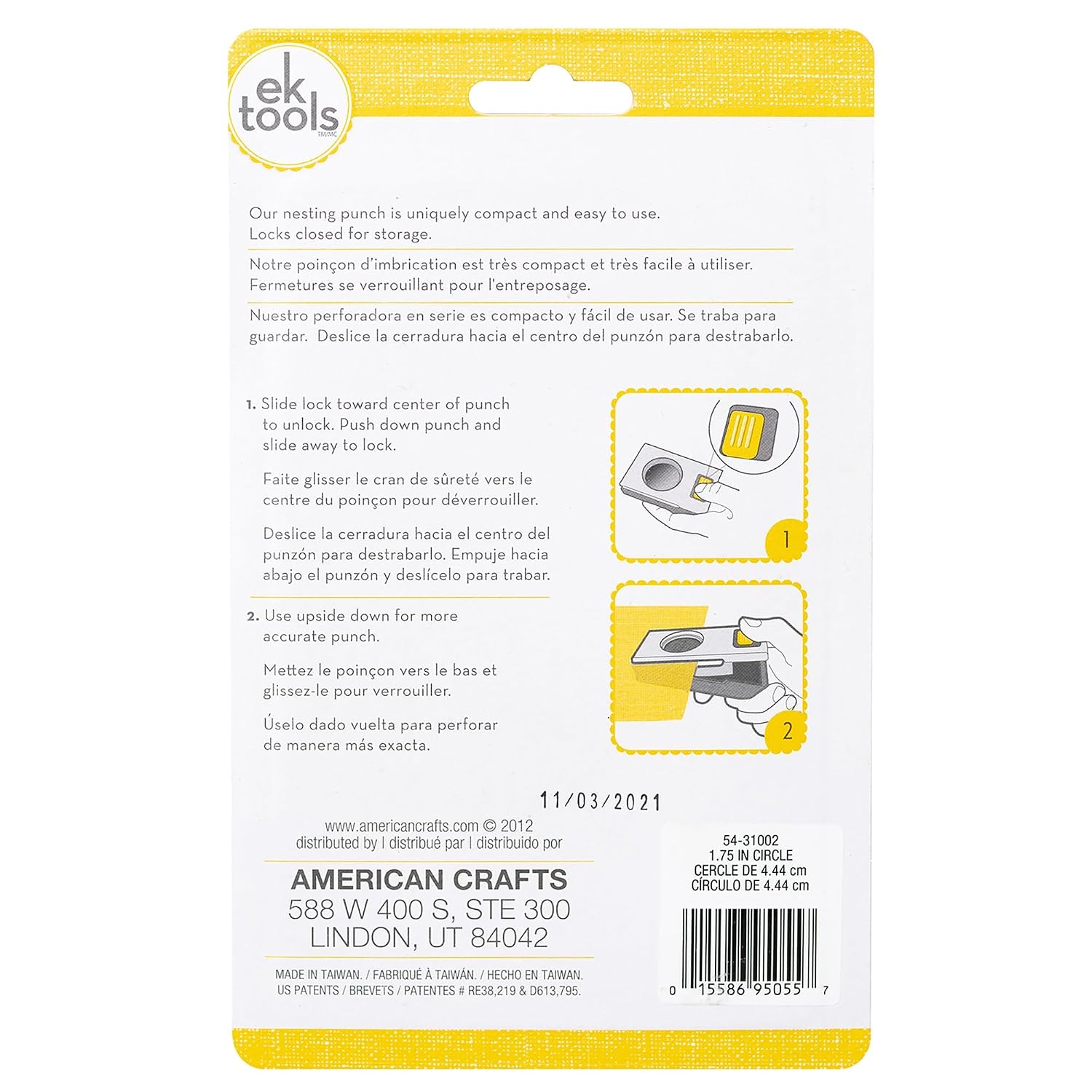 EK Tools Large Circle Punch, 1.75 inch with Safety Lock - Create Precise Circles with Paper or Cardstock - Hole Puncher for Handmade Cards, Scrapbooking, Gift Tags, DIY Cupcake Toppers, and Crafts image 3