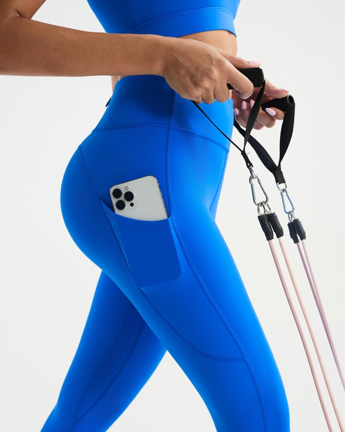 RUNNING GIRL Leggings with Pockets for Women Tummy Control 25" High Waisted Yoga Pants Buttery Soft Gym Workout Yoga Leggings