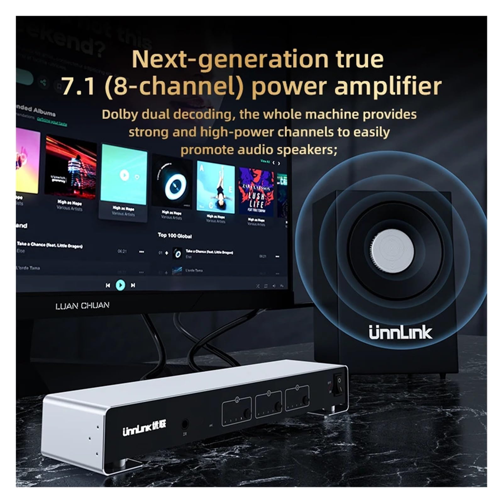 Convertisseur numérique, Séparateur de commutateur vidéo matriciel 4K, 4 en 2 Sorties, avec amplificateur Optique 3.5mm 7.1, extracteur