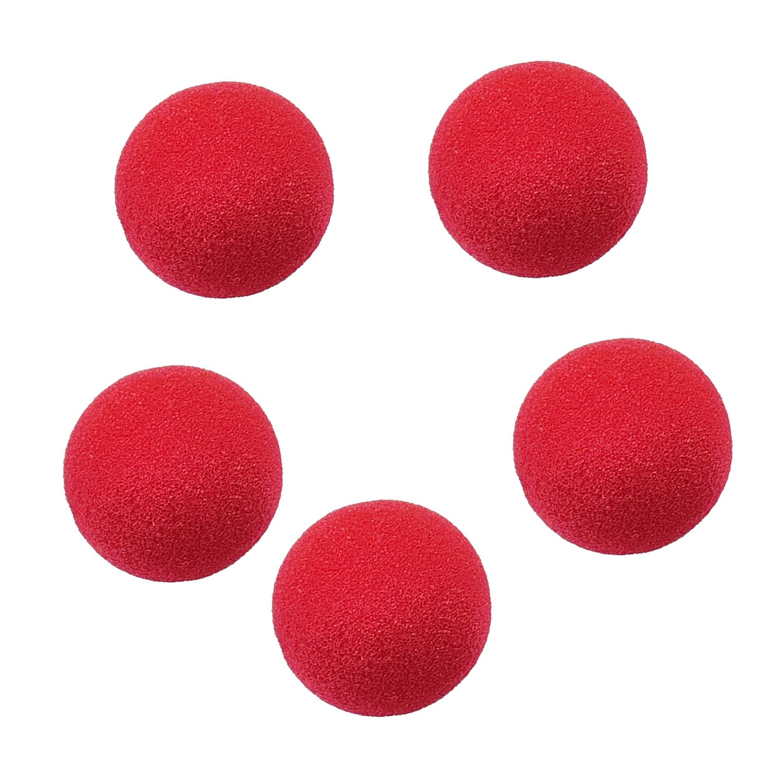 EMTPJAL 5-Pack Red Clown Noses, Soft Sponge Circus Nose for Cosplay & Fancy Dress, Elastic Strap Party Props for Halloween, Christmas, School Plays & Themed Events